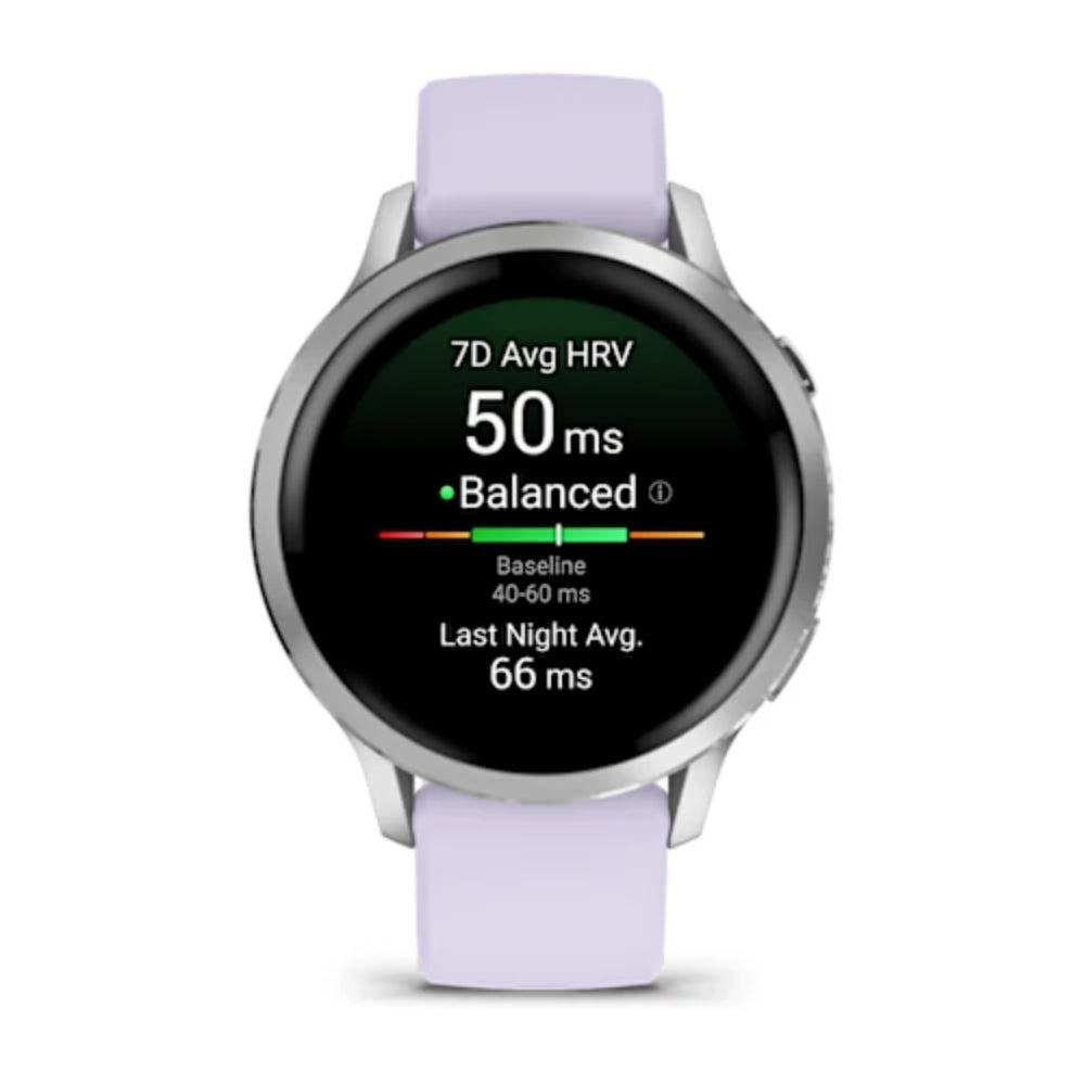 Garmin Venu 4 41 mm Lavanta Mavisi Silikon Kayışlı