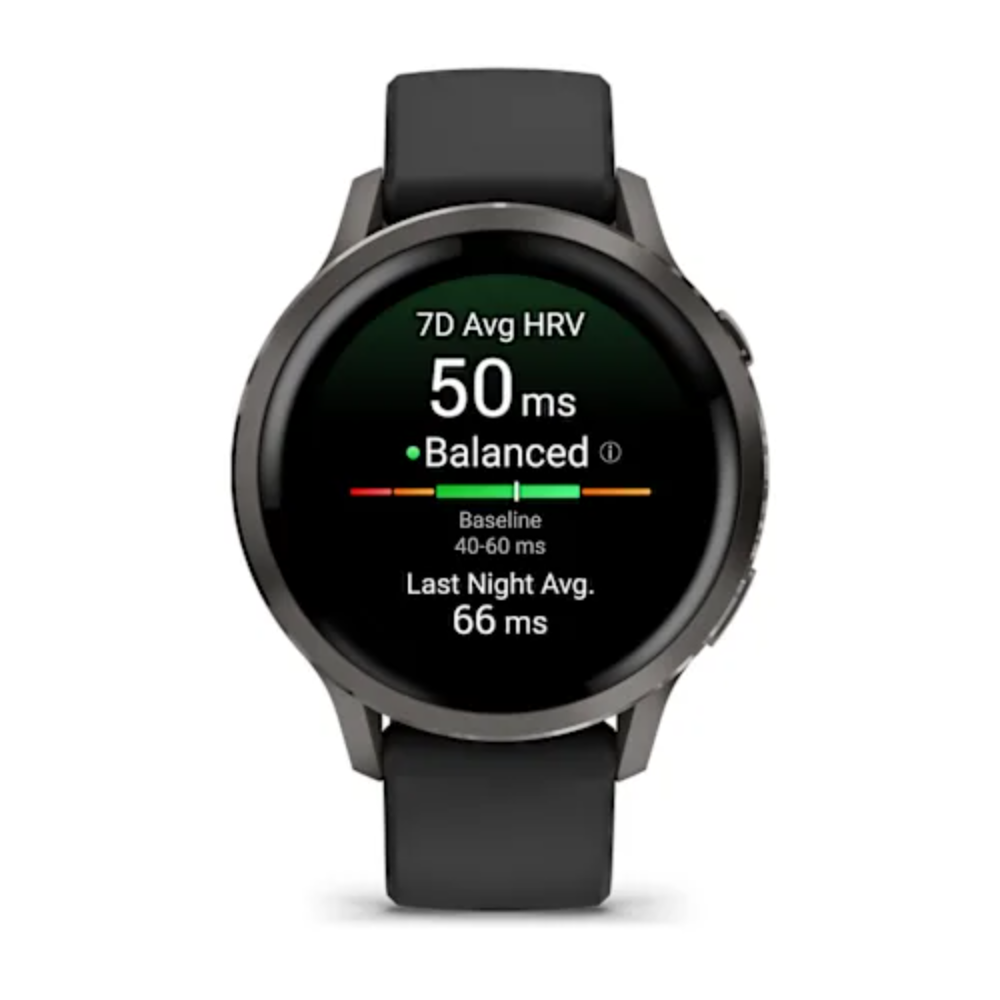 Garmin Venu 4 41 mm Siyah Silikon Kayışlı