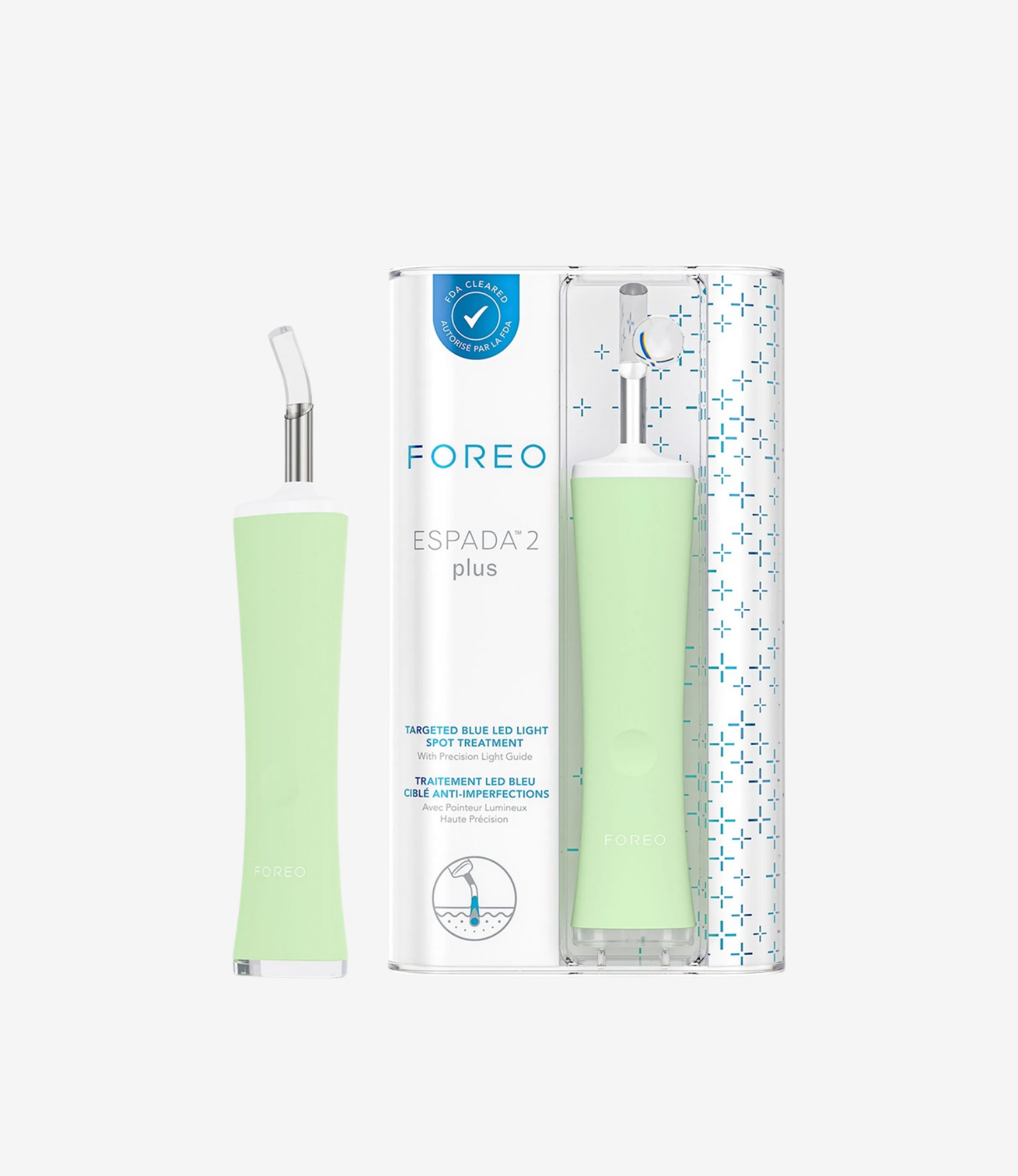 ESPADA™ 2 Plus Hedef Odaklı Mavi LED Terapili Akne Bakım Cihazı Pistachio