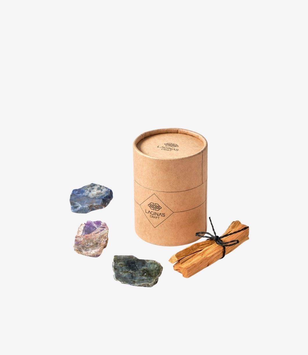 Tengri | Hava Elementi Doğal Taş ve Palo Santo Ritüel Seti