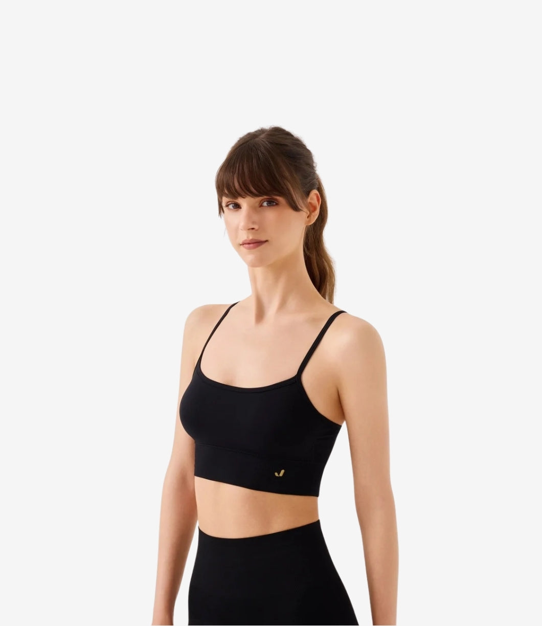 Vella İp Askılı Konfor Sport Bra | Siyah