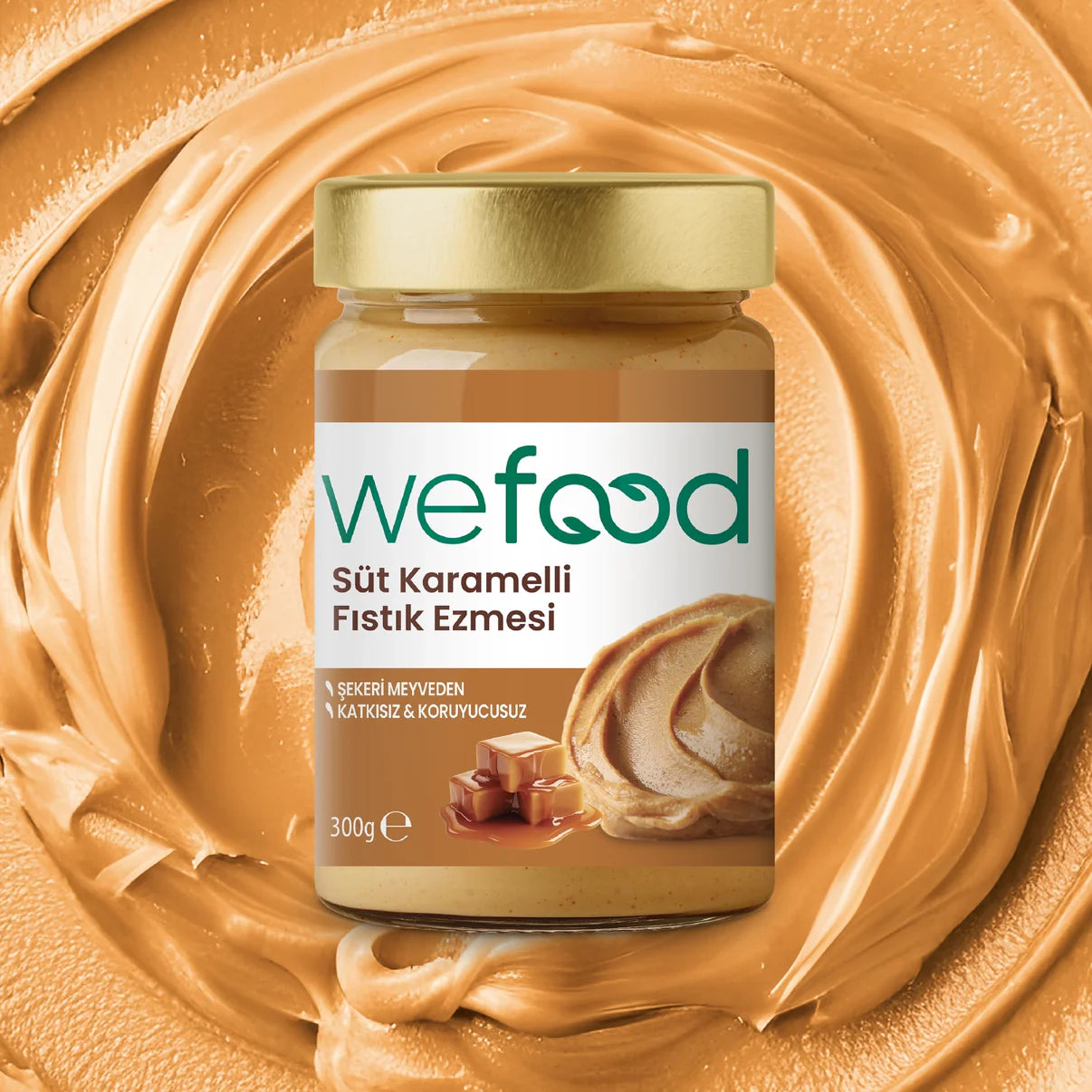 2'li Süt Karamelli Fıstık Ezmesi 300 gr