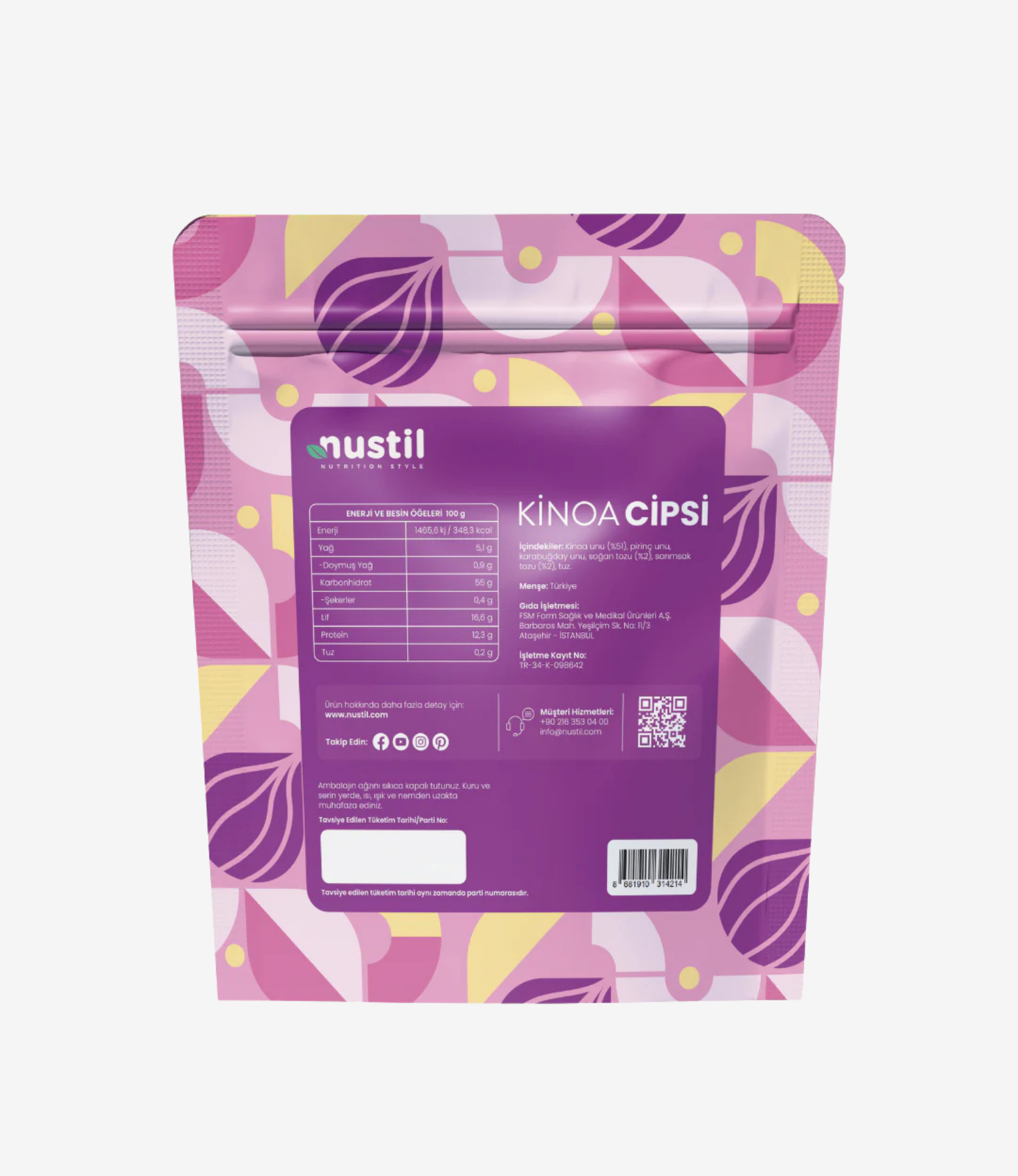 NUSTİL Sarımsaklı & Soğanlı Kinoa Cipsi 35 gr