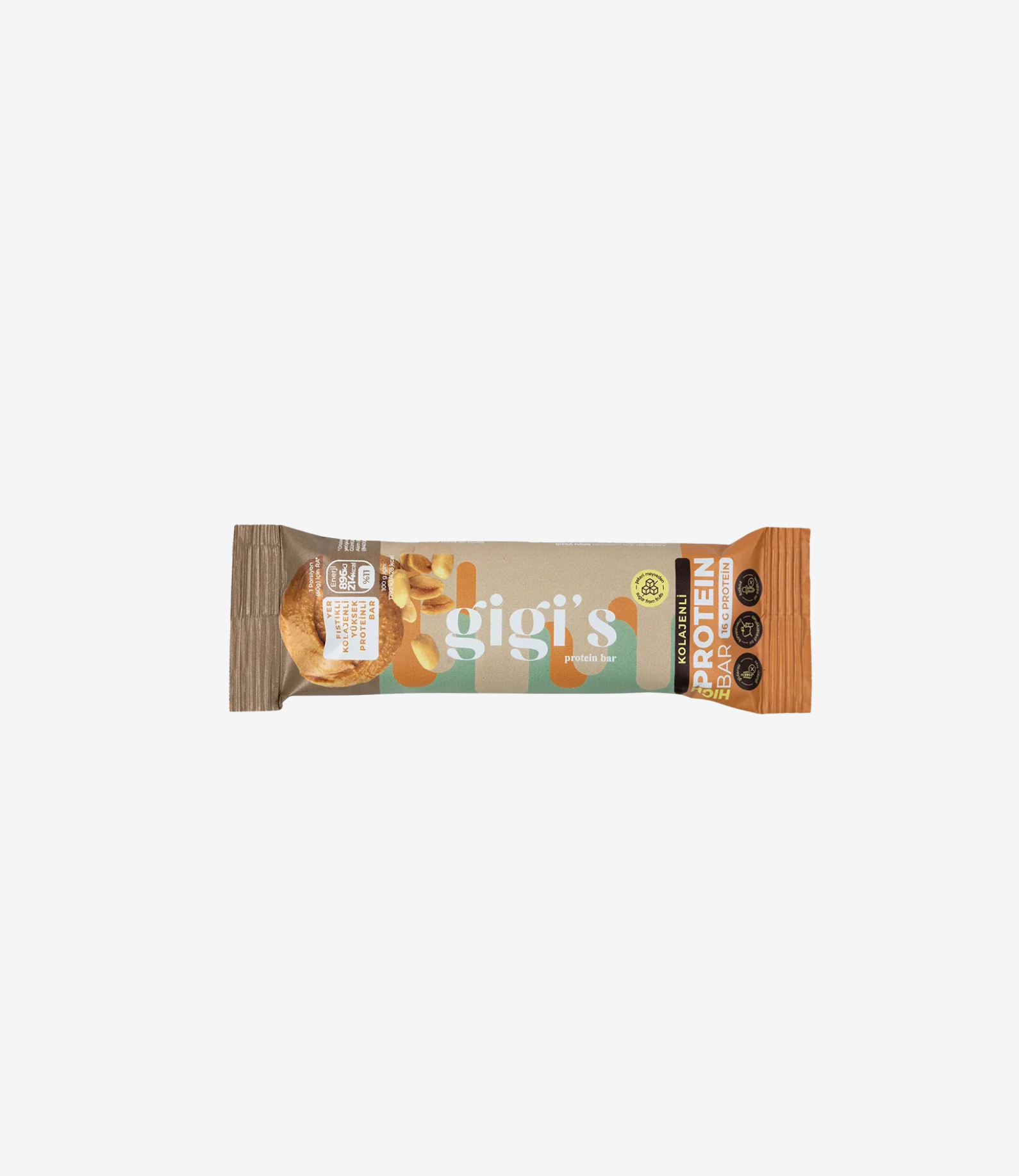 Yer Fıstıklı Kolajenli Yüksek Protein Bar
