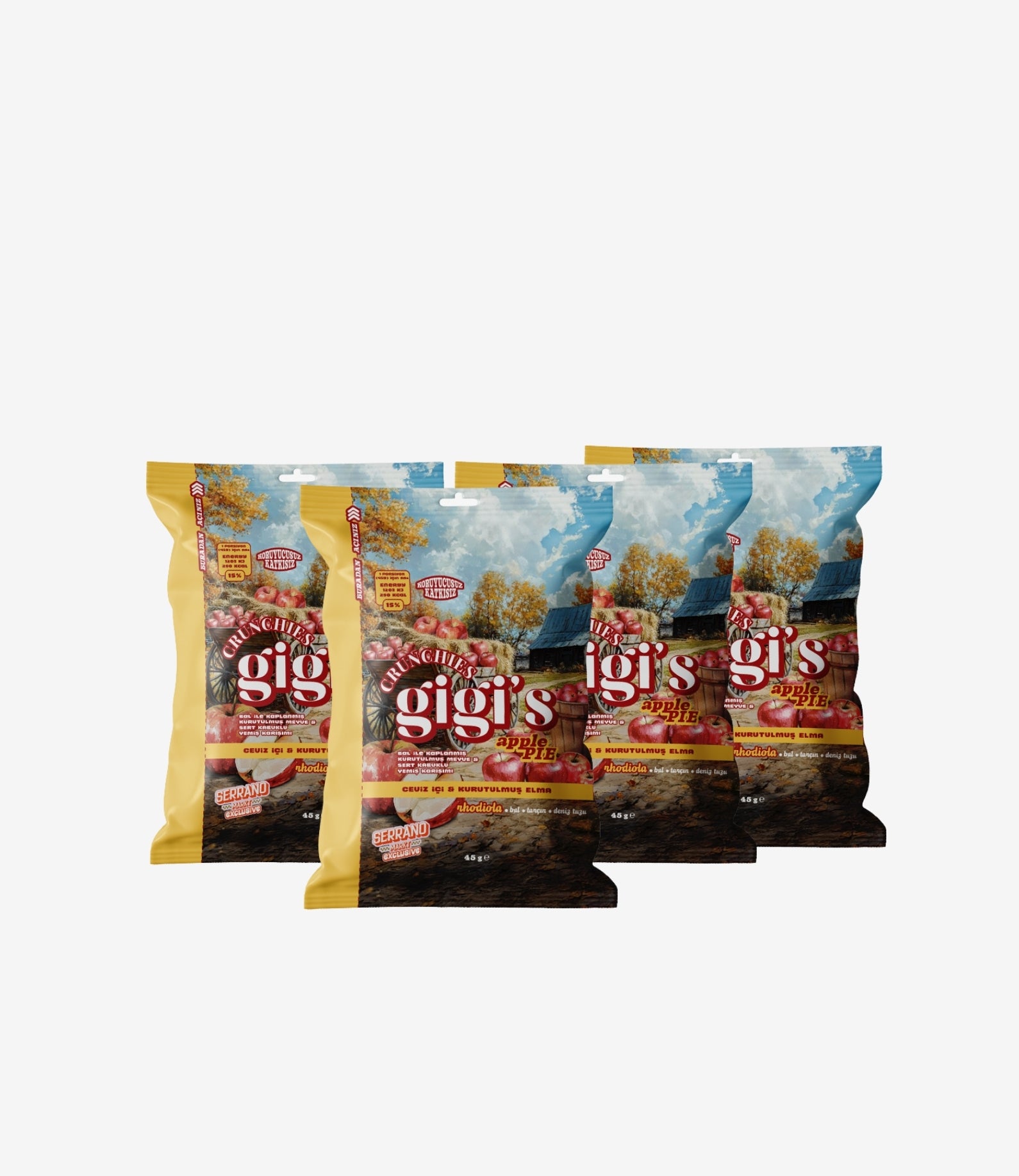 4'lü Crunchies Apple Pie 45 gr