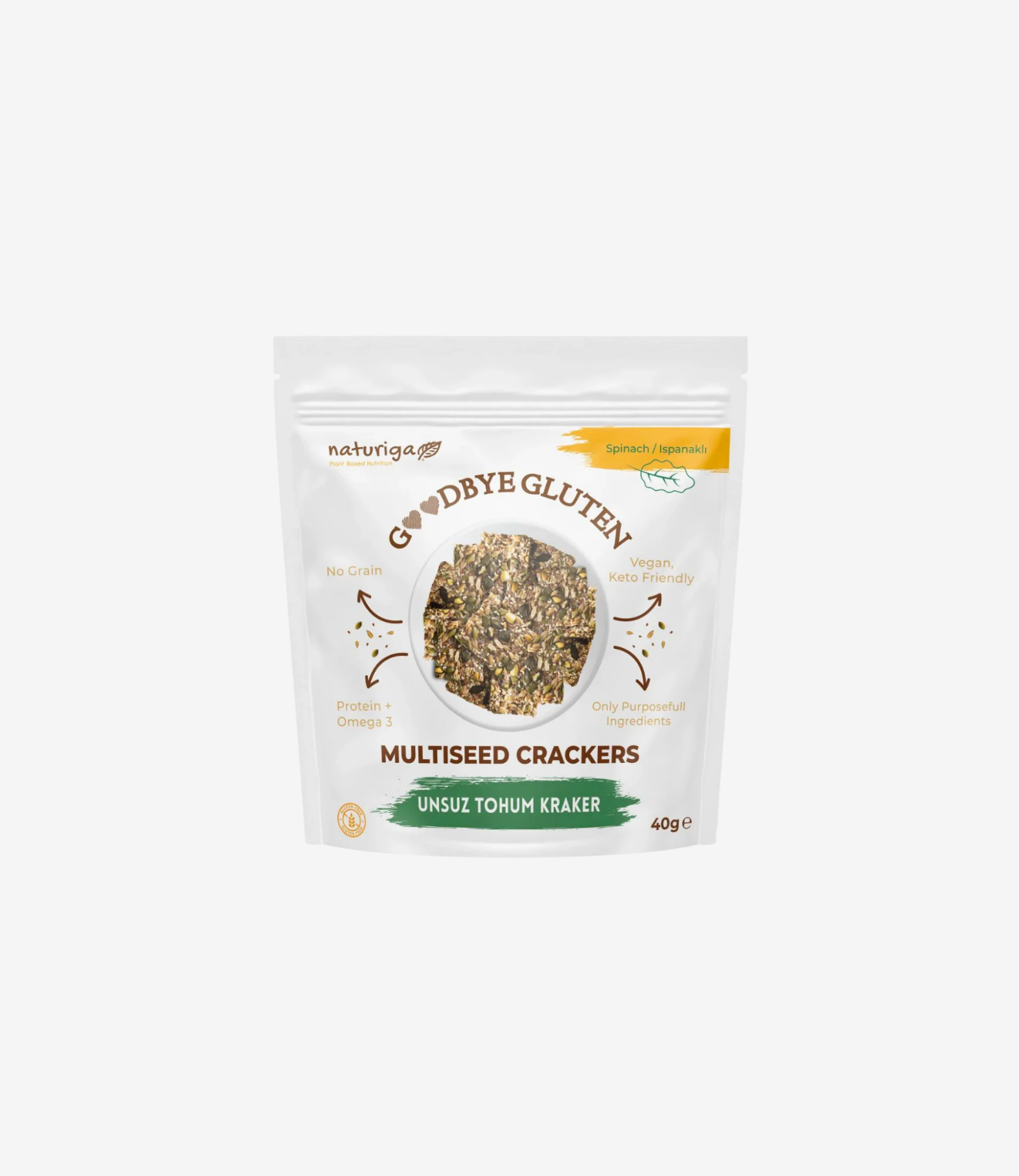 Unsuz Tohum Kraker/Ispanaklı 40 gr