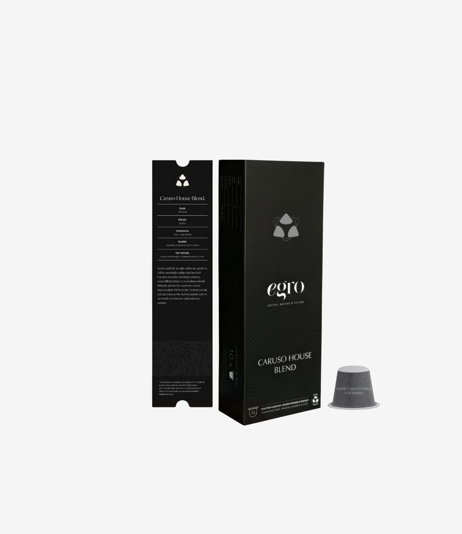 Caruso, House Blend I 100% Evde-Kompostlanabilir Kapsül Kahve x 10 Adet
