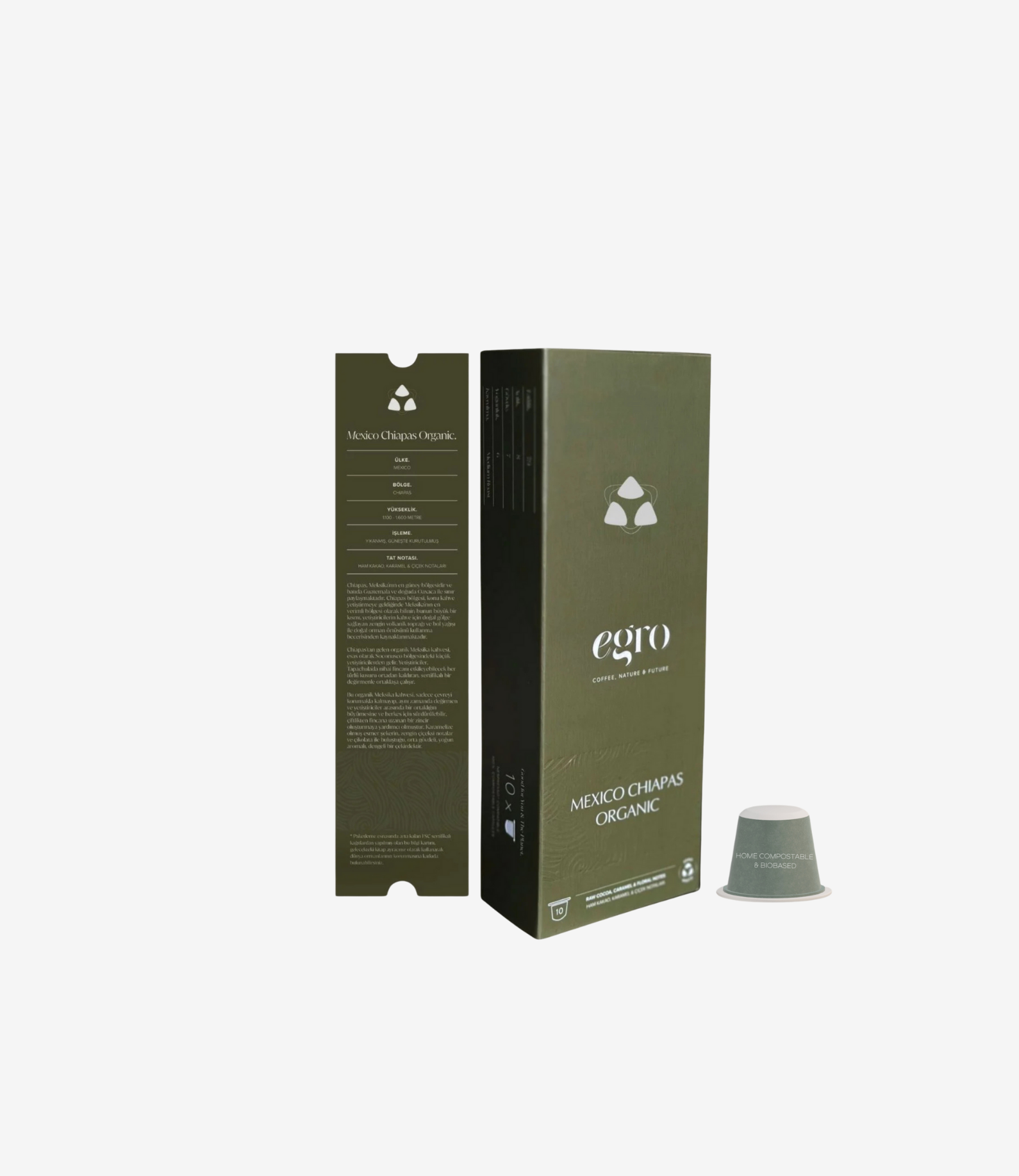 Mexico, Chiapas Organic I 100% Evde-Kompostlanabilir Kapsül Kahve x 10 Adet