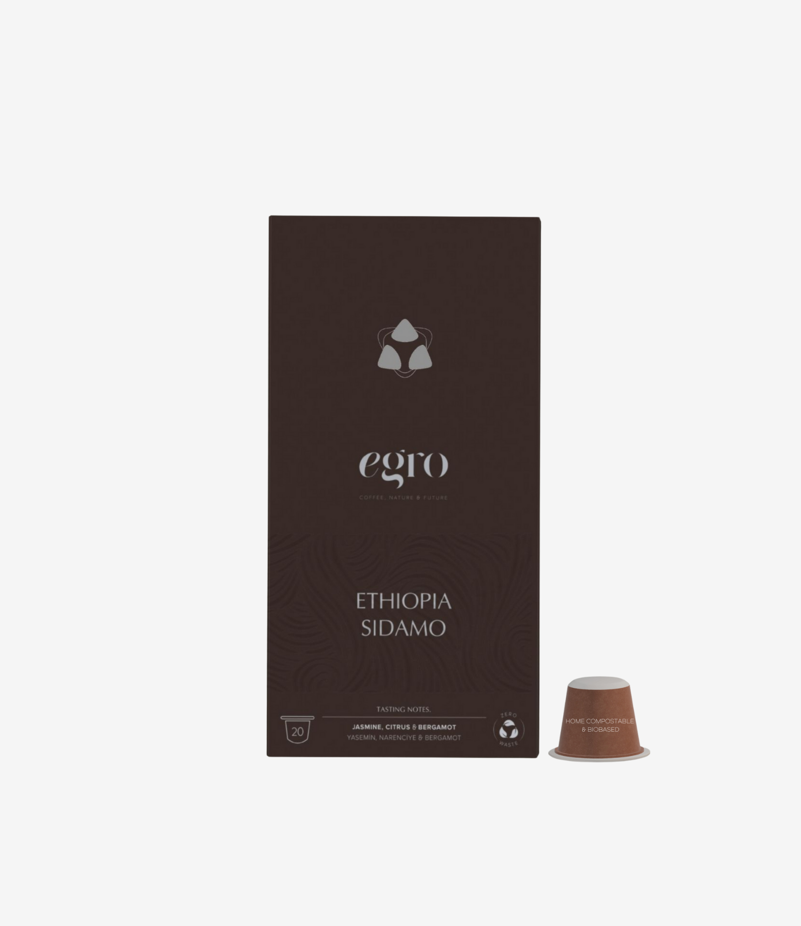 Ethiopia, Sidamo I 100% Evde-Kompostlanabilir Kapsül Kahve x 20 Adet