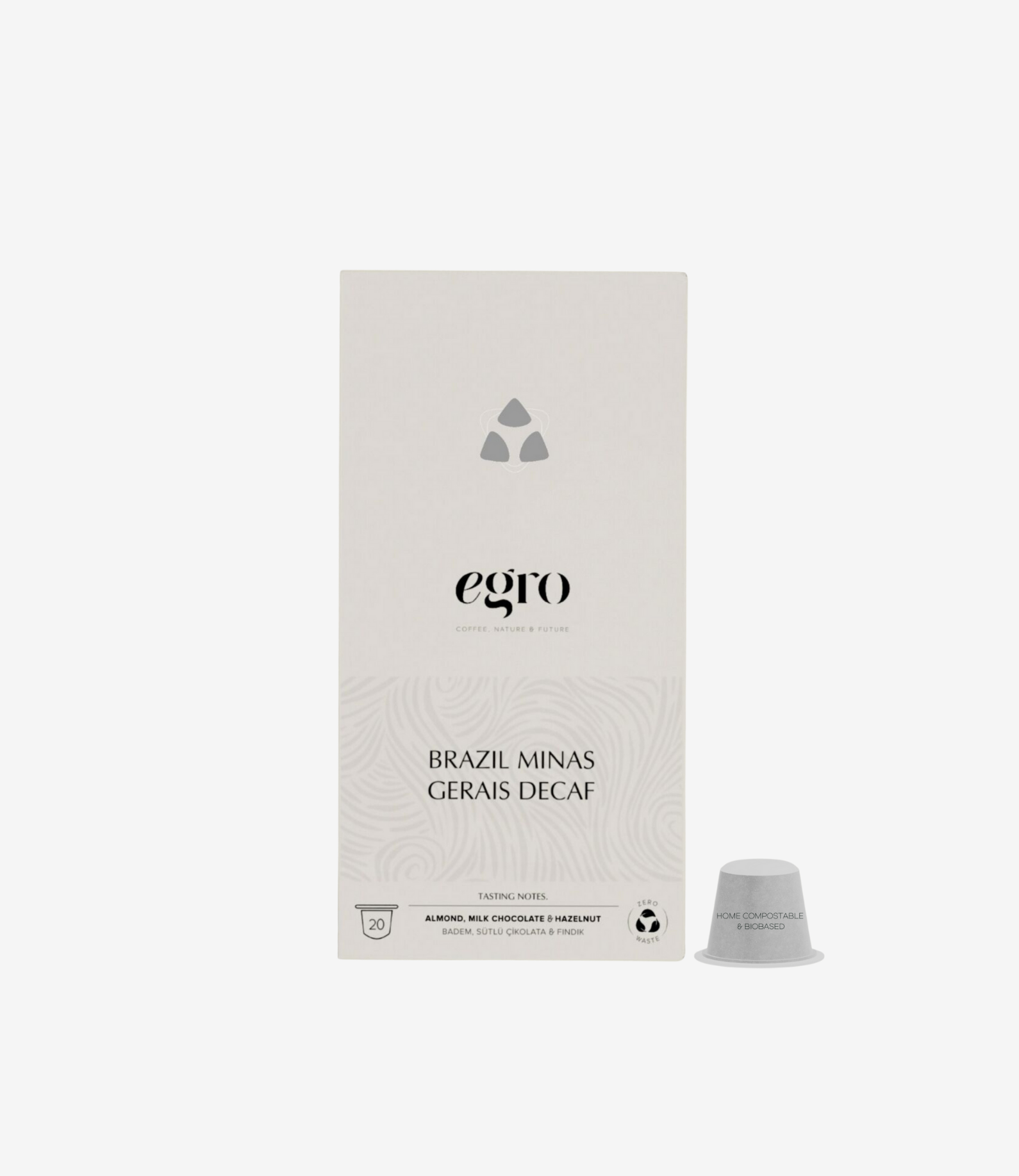Brazil, Minas Gerais Decaf I 100% Evde-Kompostlanabilir Kapsül Kahve x 20 Adet