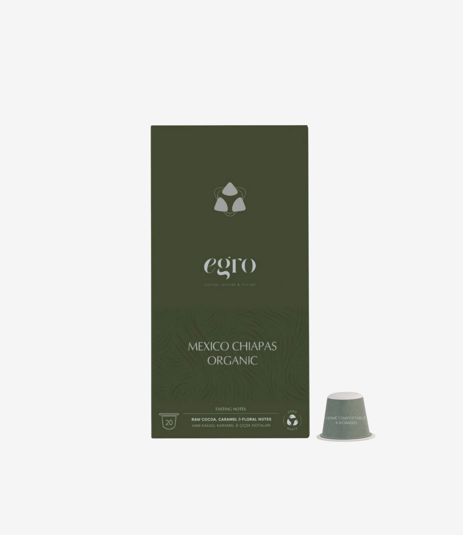Mexico, Chiapas Organic I 100% Evde-Kompostlanabilir Kapsül Kahve x 20 Adet