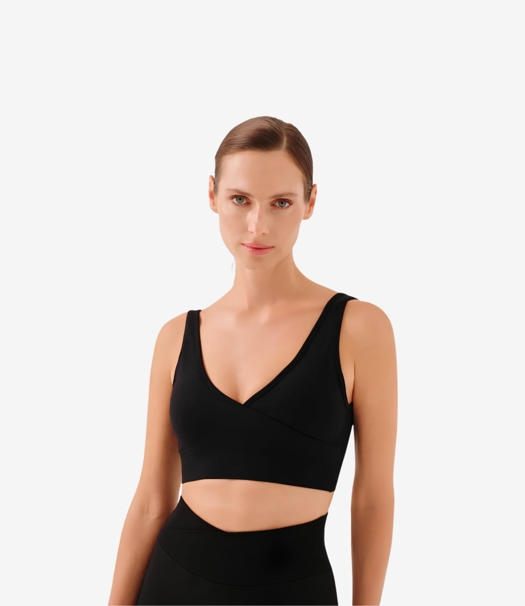 Jerf Motion Çapraz Askılı Bra | Siyah