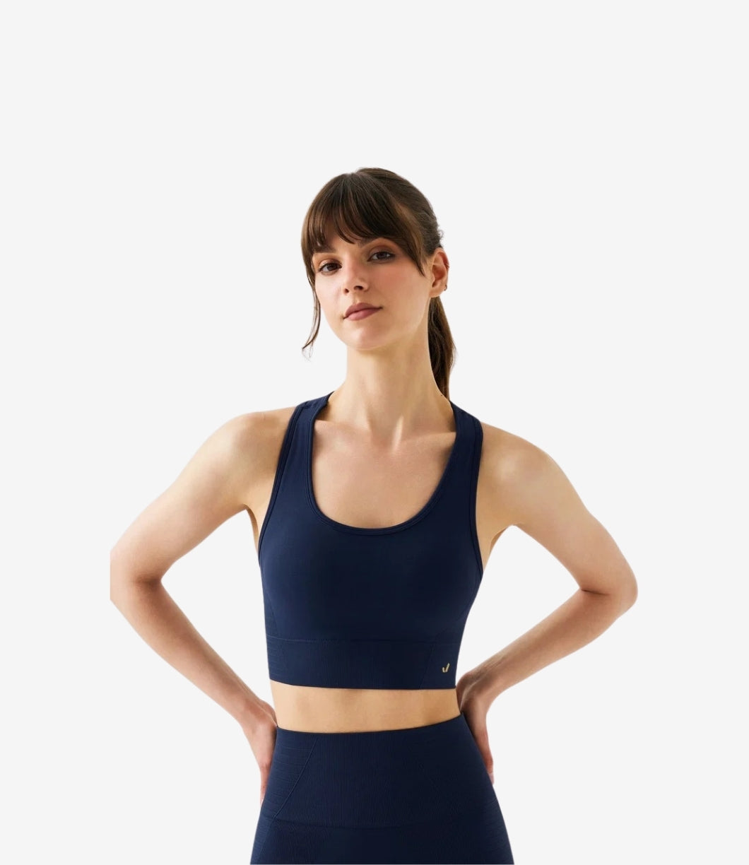 Gela Çift Katlı Kompress Sport Bra | Lacivert