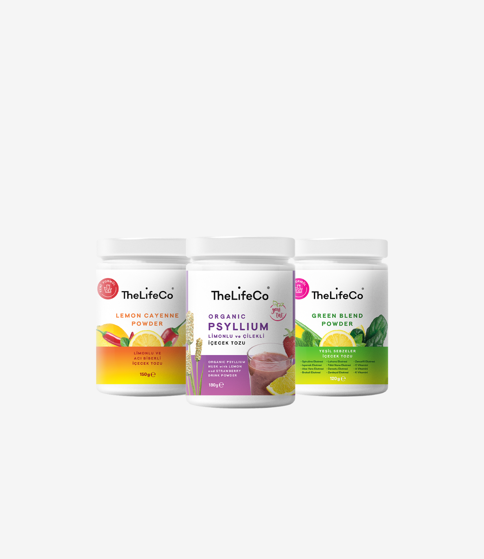 Lemon Cayenne & Green Blend & Limonlu Çilekli Psyllium