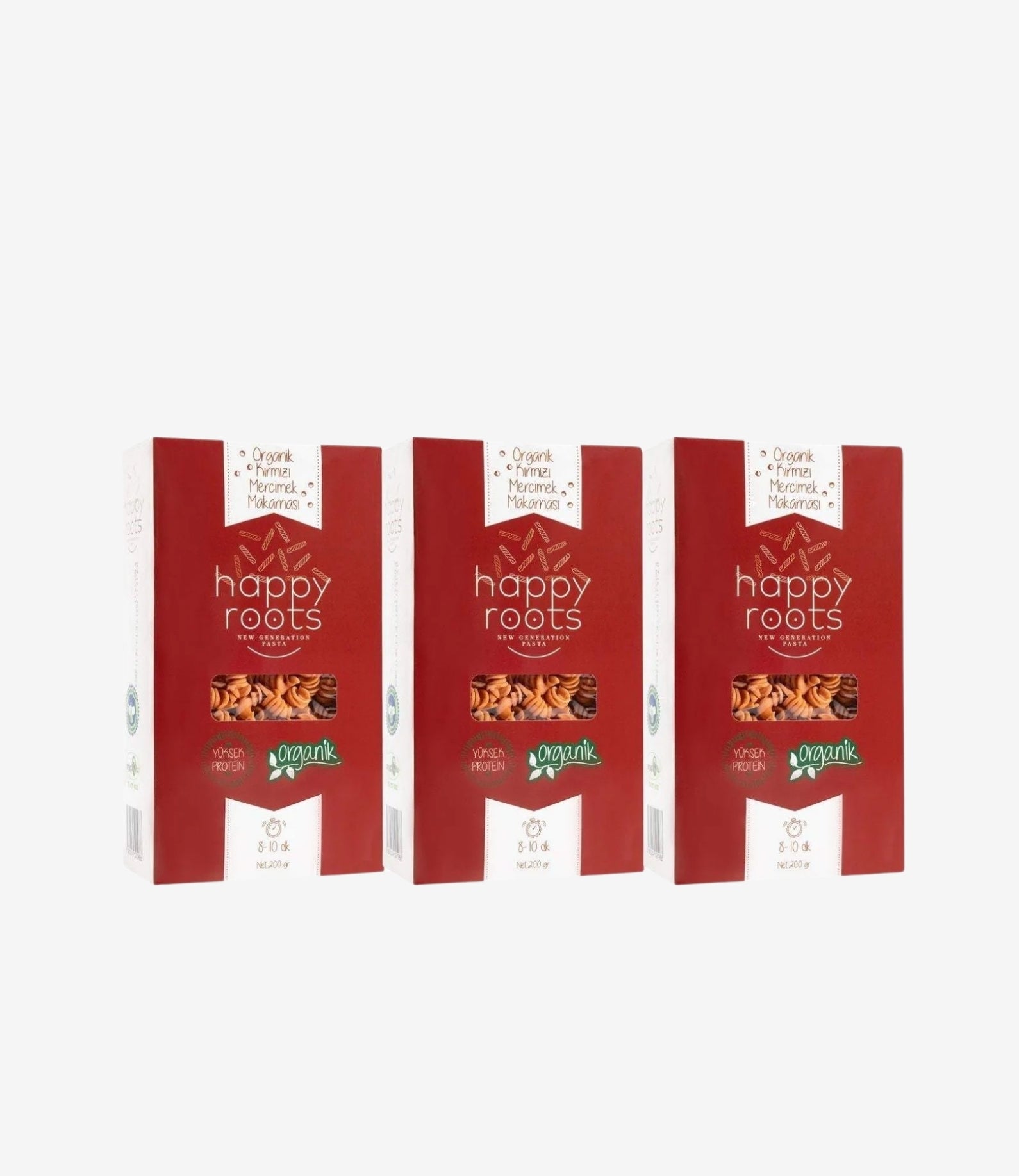 Happy Roots Organik Kırmızı Mercimek Makarnası