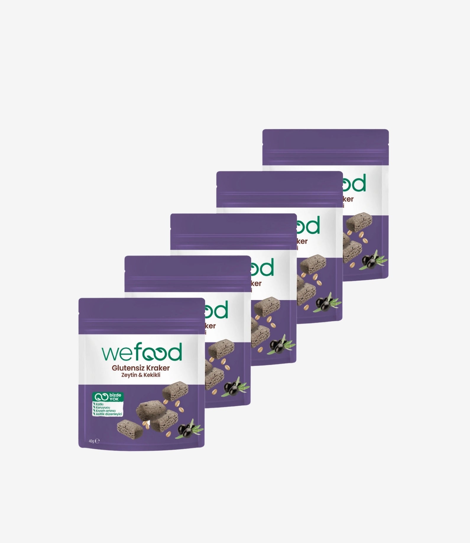 5'li Glutensiz Zeytinli & Kekikli Kraker 40 gr