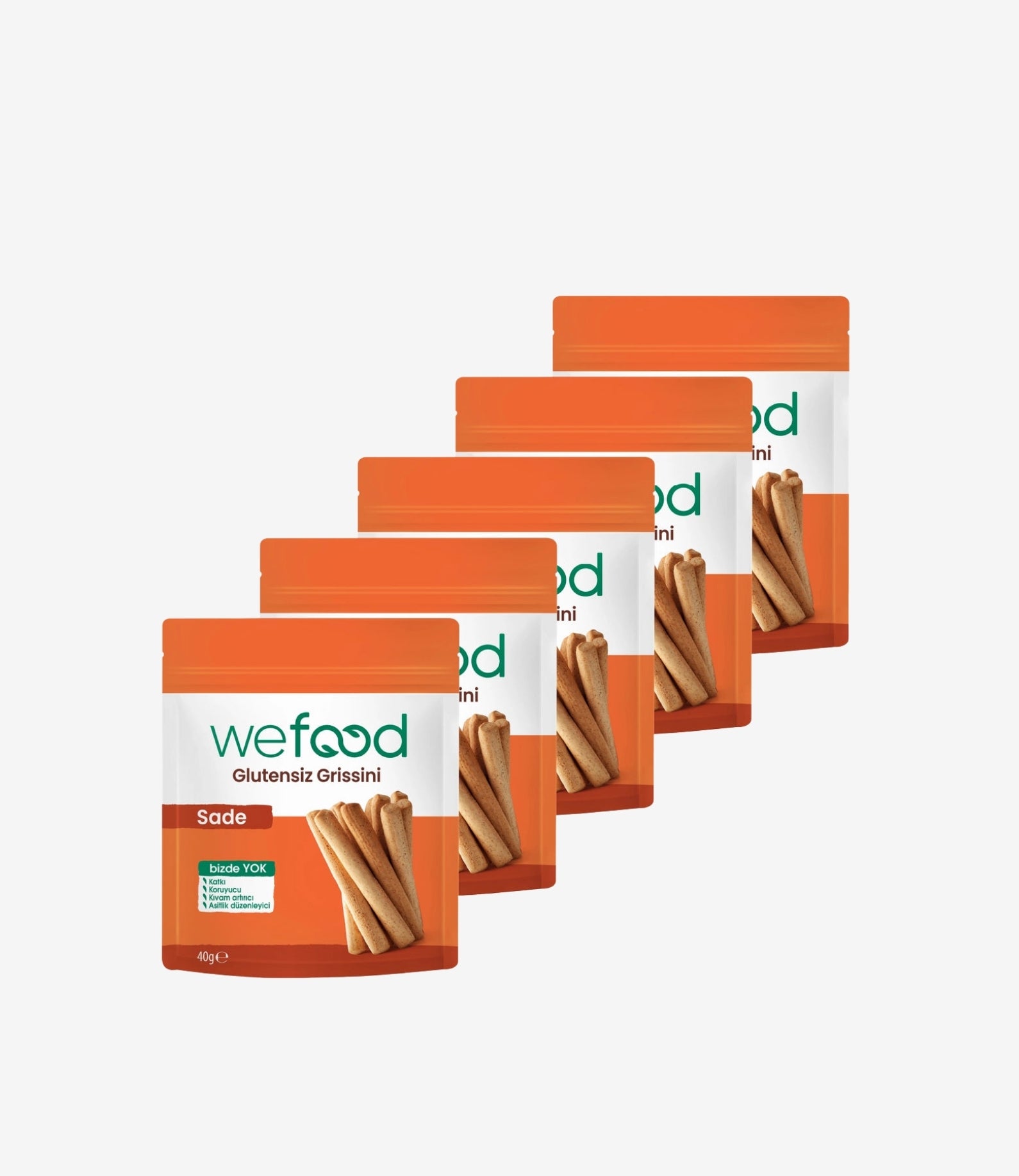5'li Glutensiz Grissini Sade 40 gr