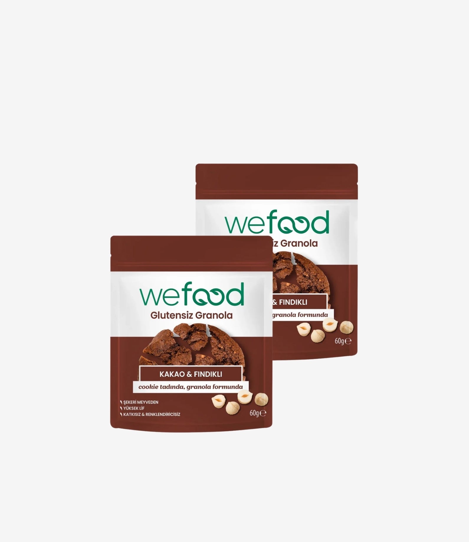 2'li Glutensiz Granola Kakao & Fındıklı 250 gr