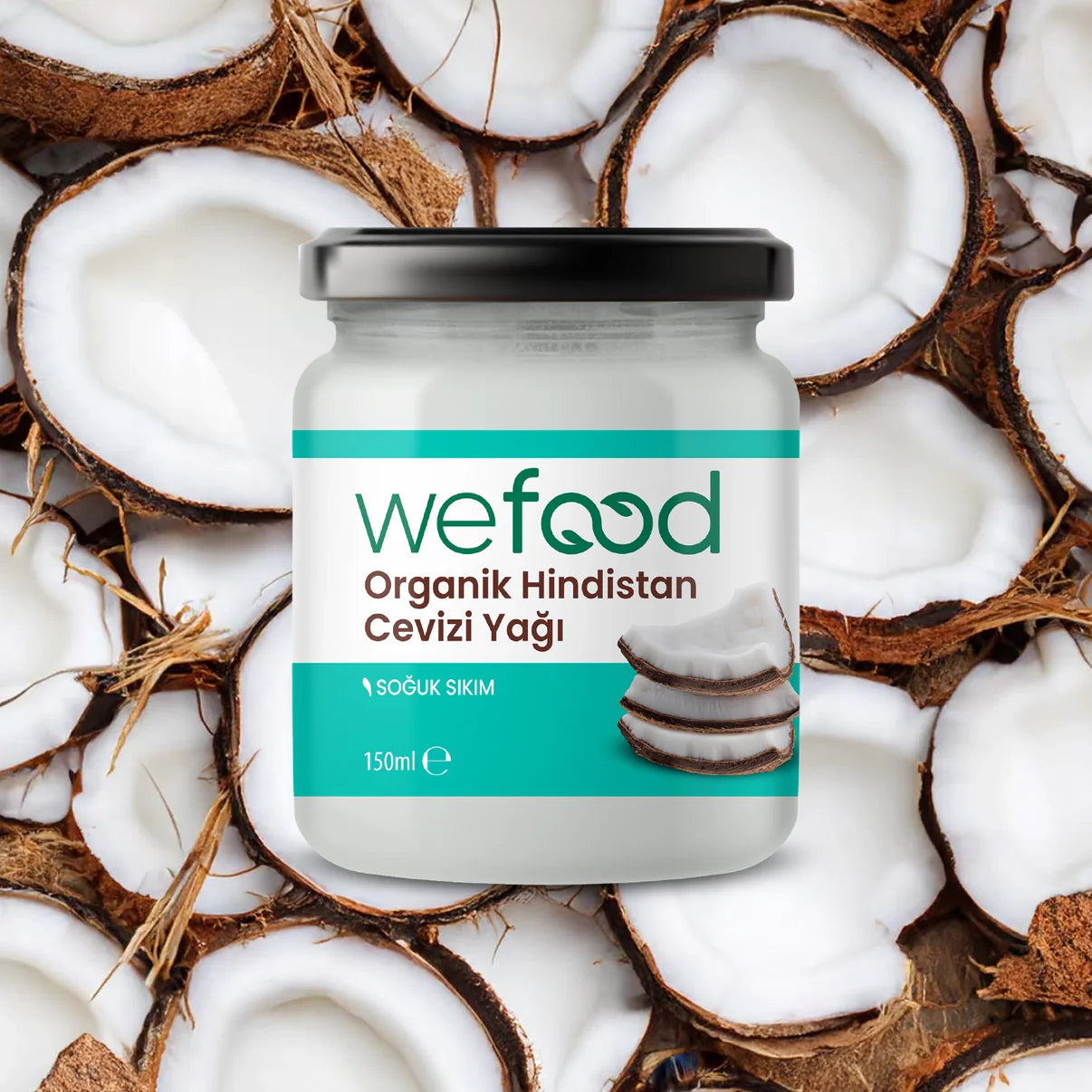 Organik Hindistan Cevizi Yağı 150 ml (Soğuk Sıkım)