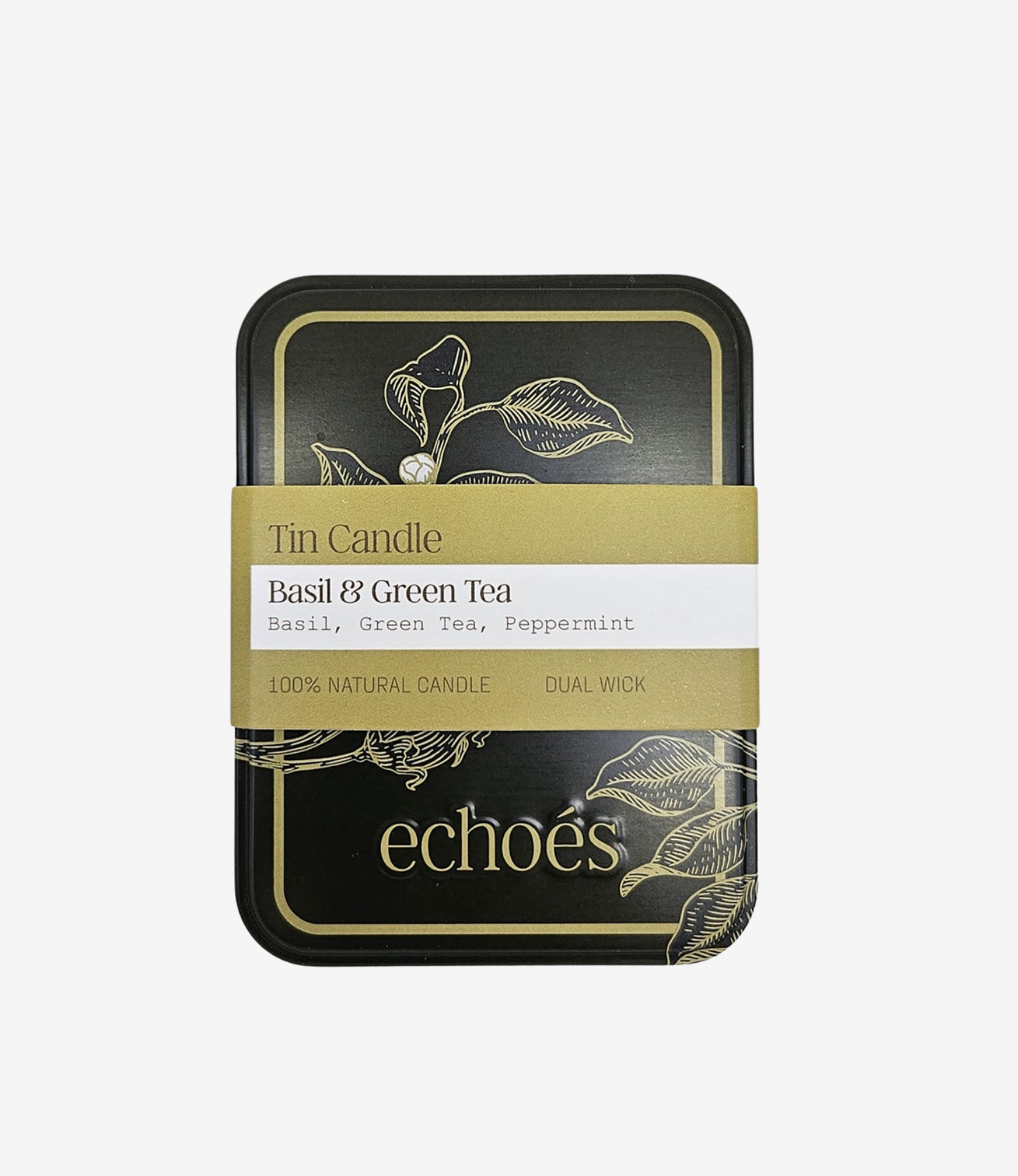 Basil & Green Tea Teneke Mum 200 gr