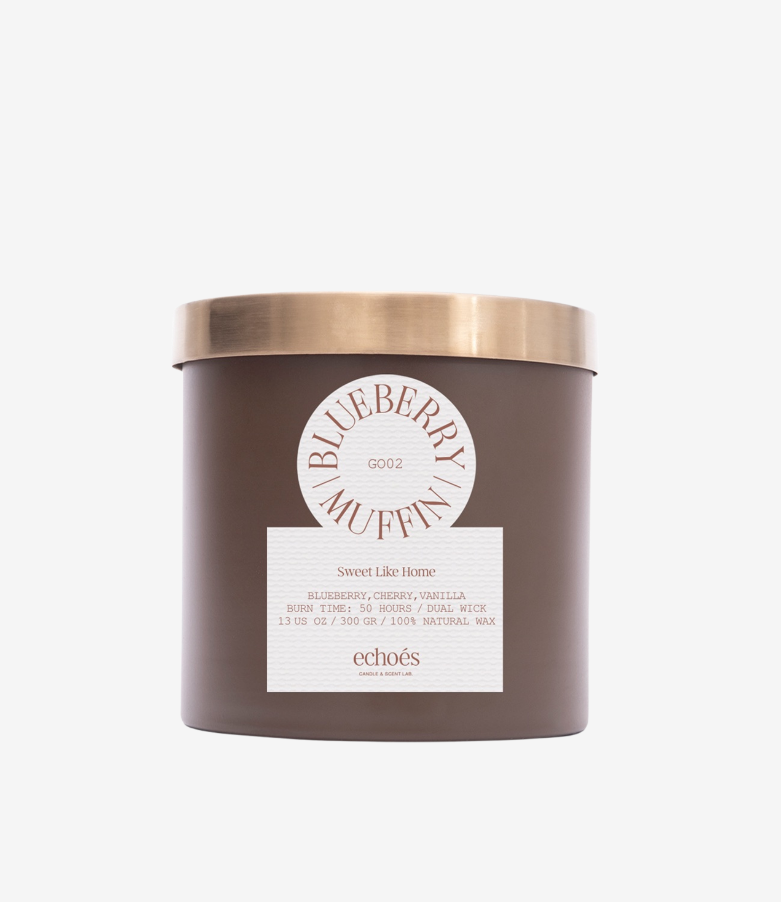 Blueberry Muffin Çift Fitil Doğal Mum 300 gr