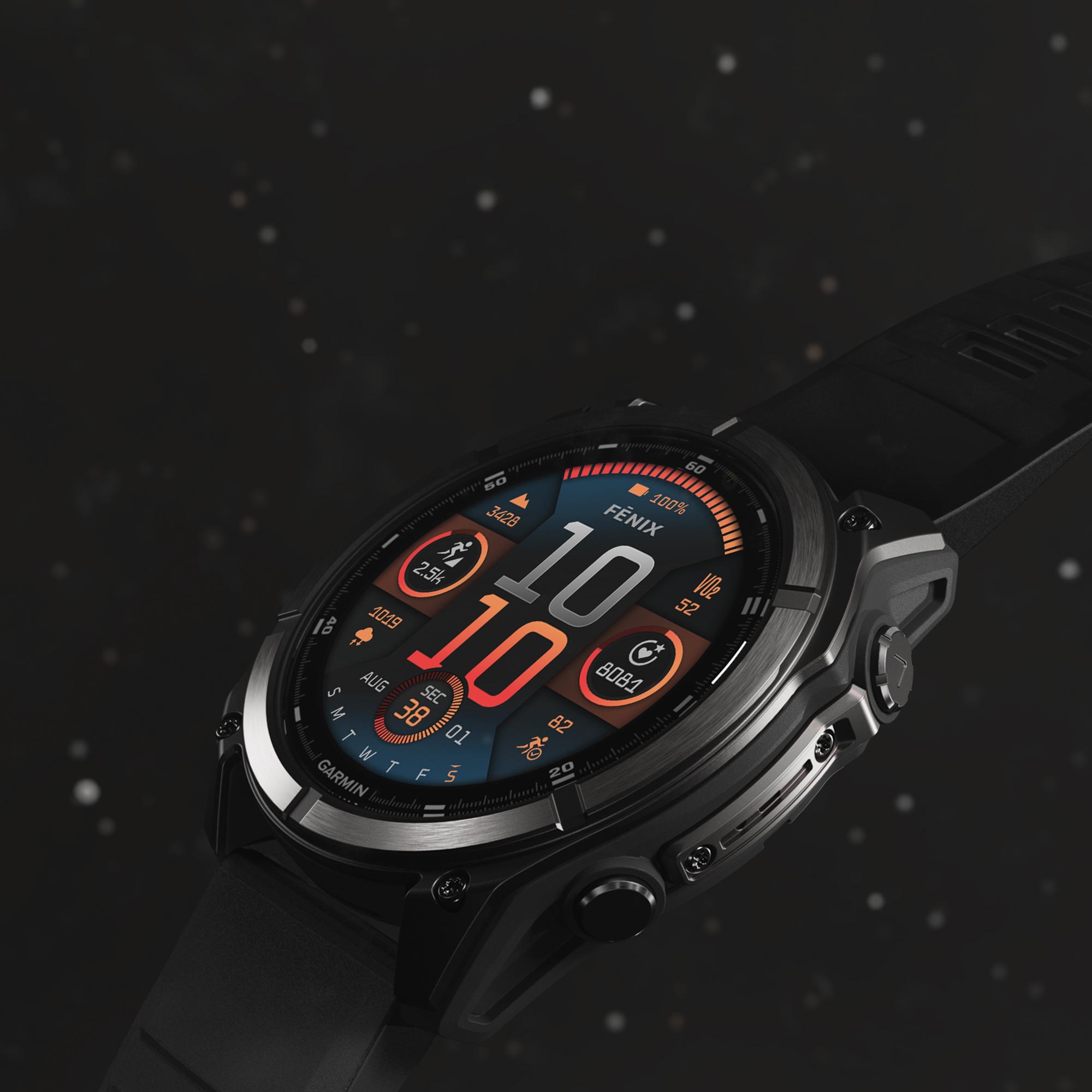 Fenix 8 - 43 mm, AMOLED | Gümüş, Beyaz Taşlı Silikon Kayışlı