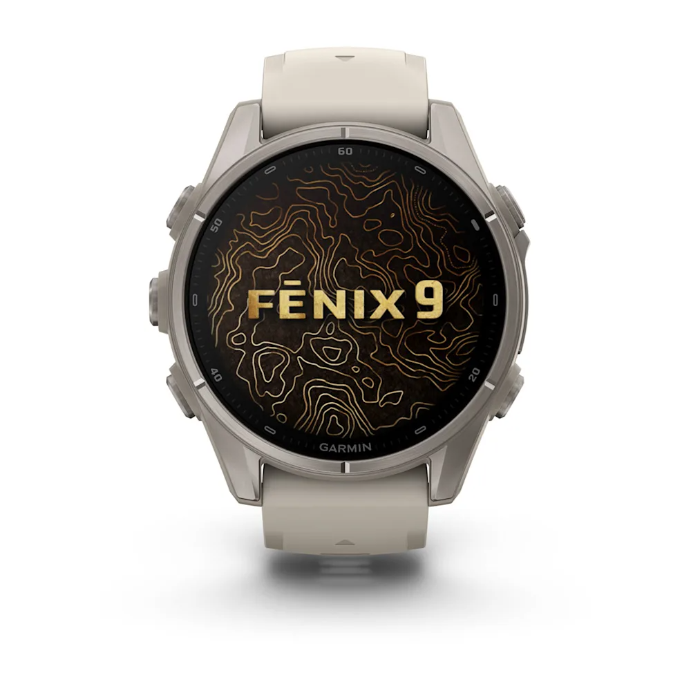 Fenix 9, 43mm | Titanyum, Sis Grisi Silikon Kayışlı