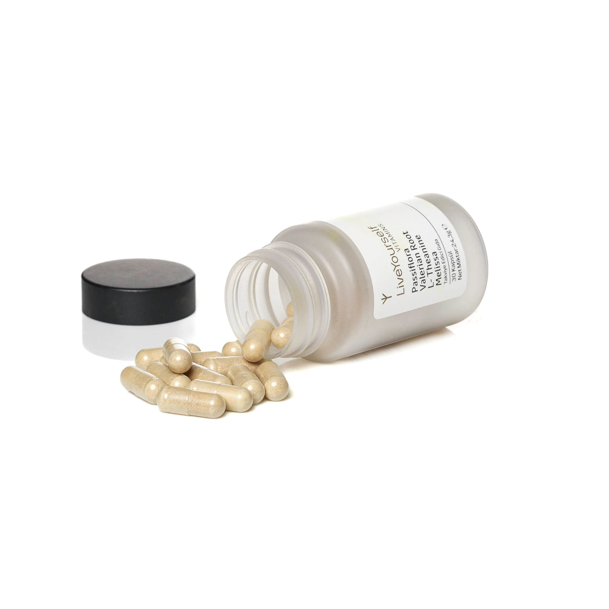 Passiflora Valerian Root L-Theanine Melissa Takviye Edici Gıda