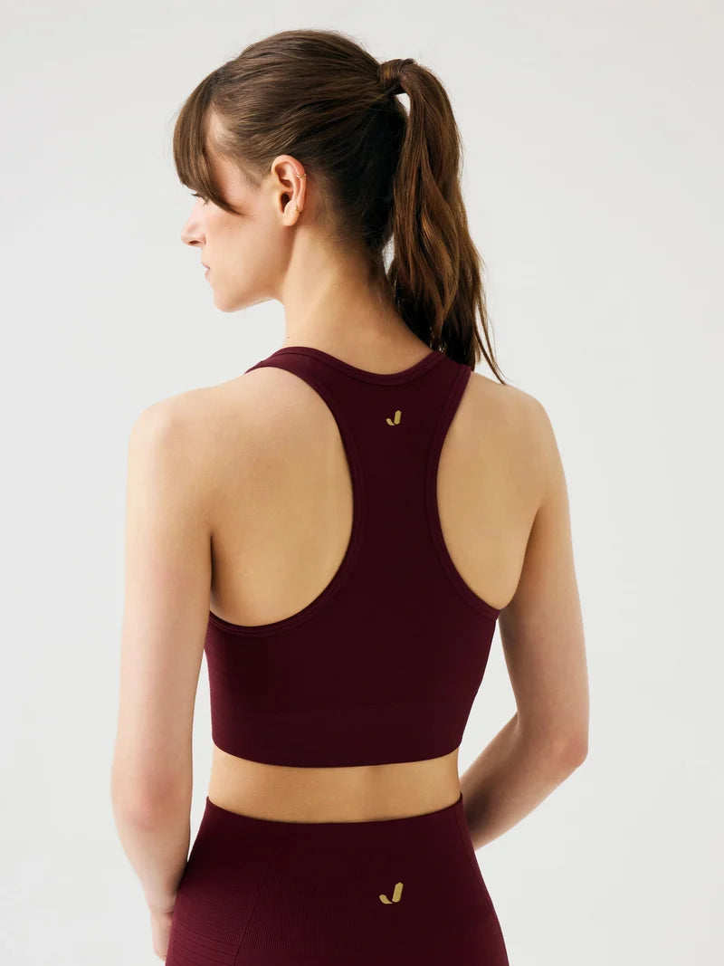 Jerf Gela Çift Katlı Kompress Sport Bra | Bordo