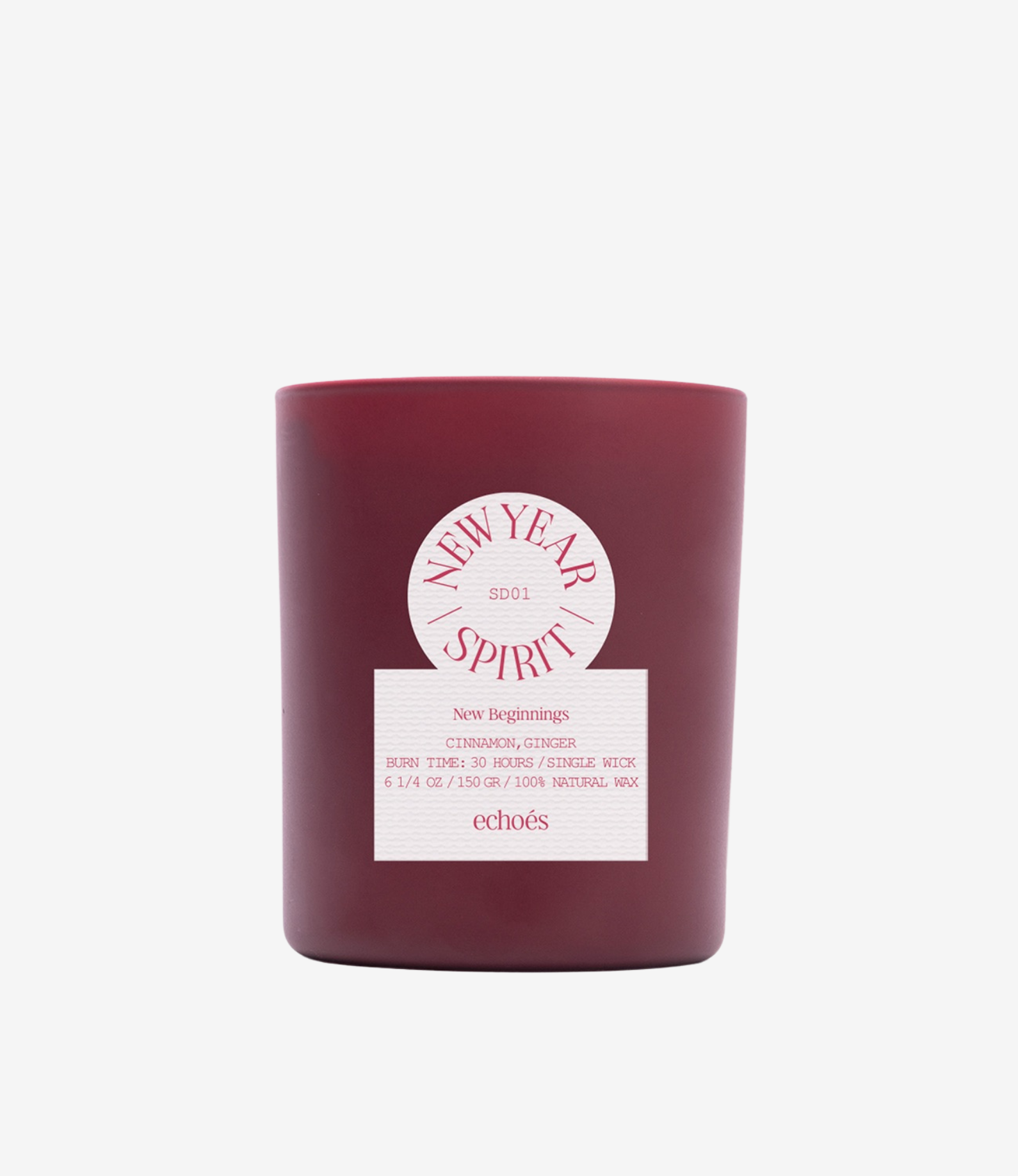 New Year Spirit Tek Fitil Doğal Mum 150 gr