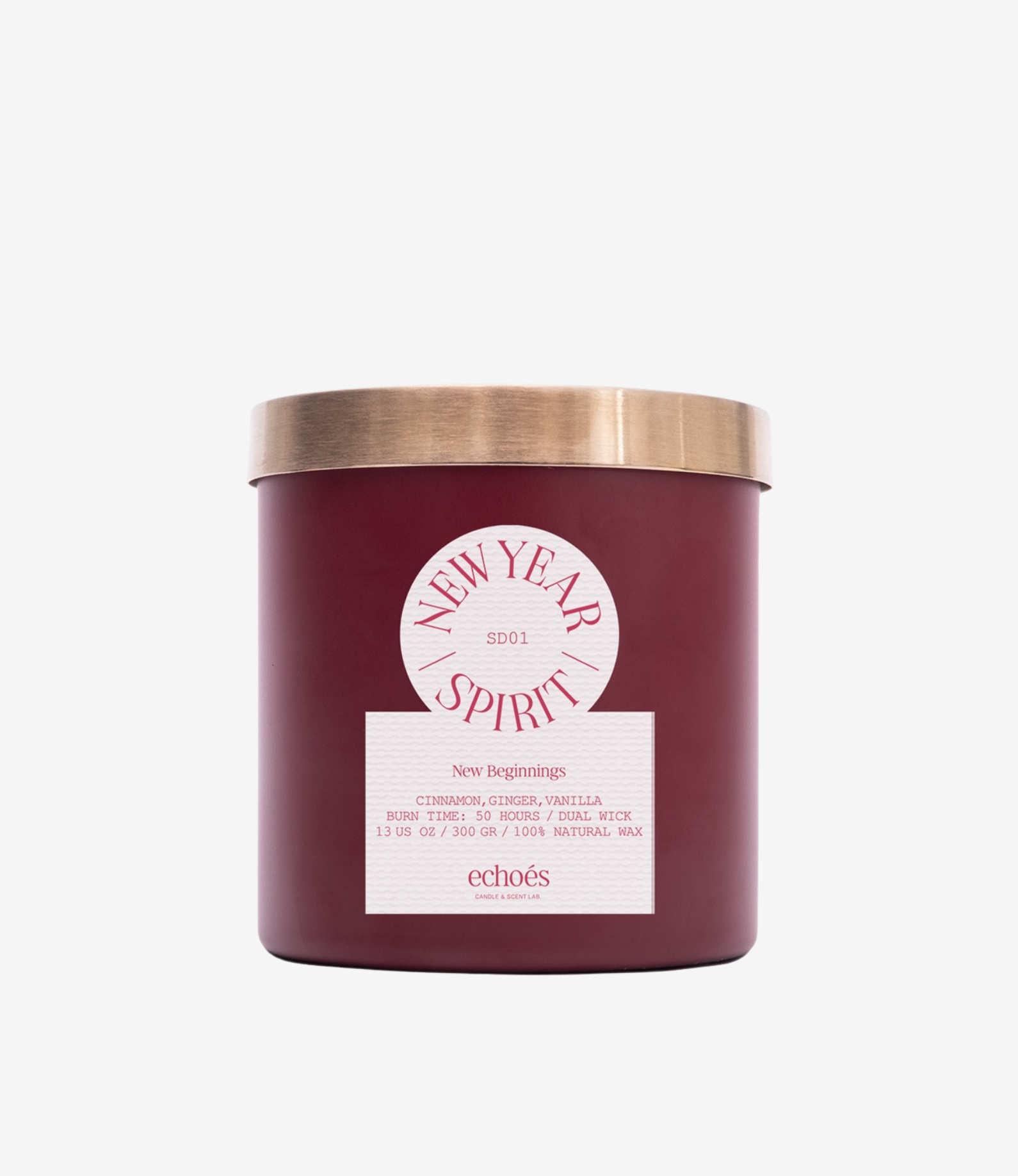 New Year Spirit Çift Fitil Doğal Mum 300 gr