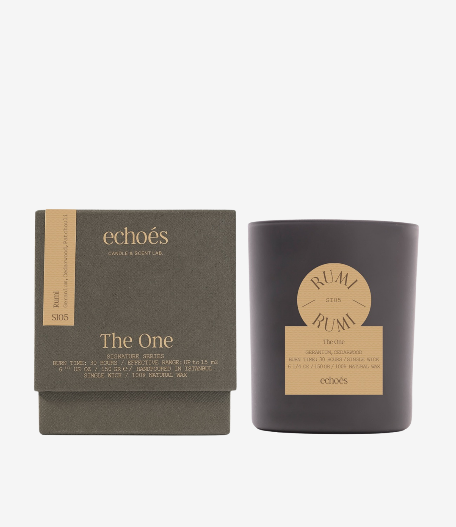 Rumi Tek Fitil Doğal Mum 150 gr