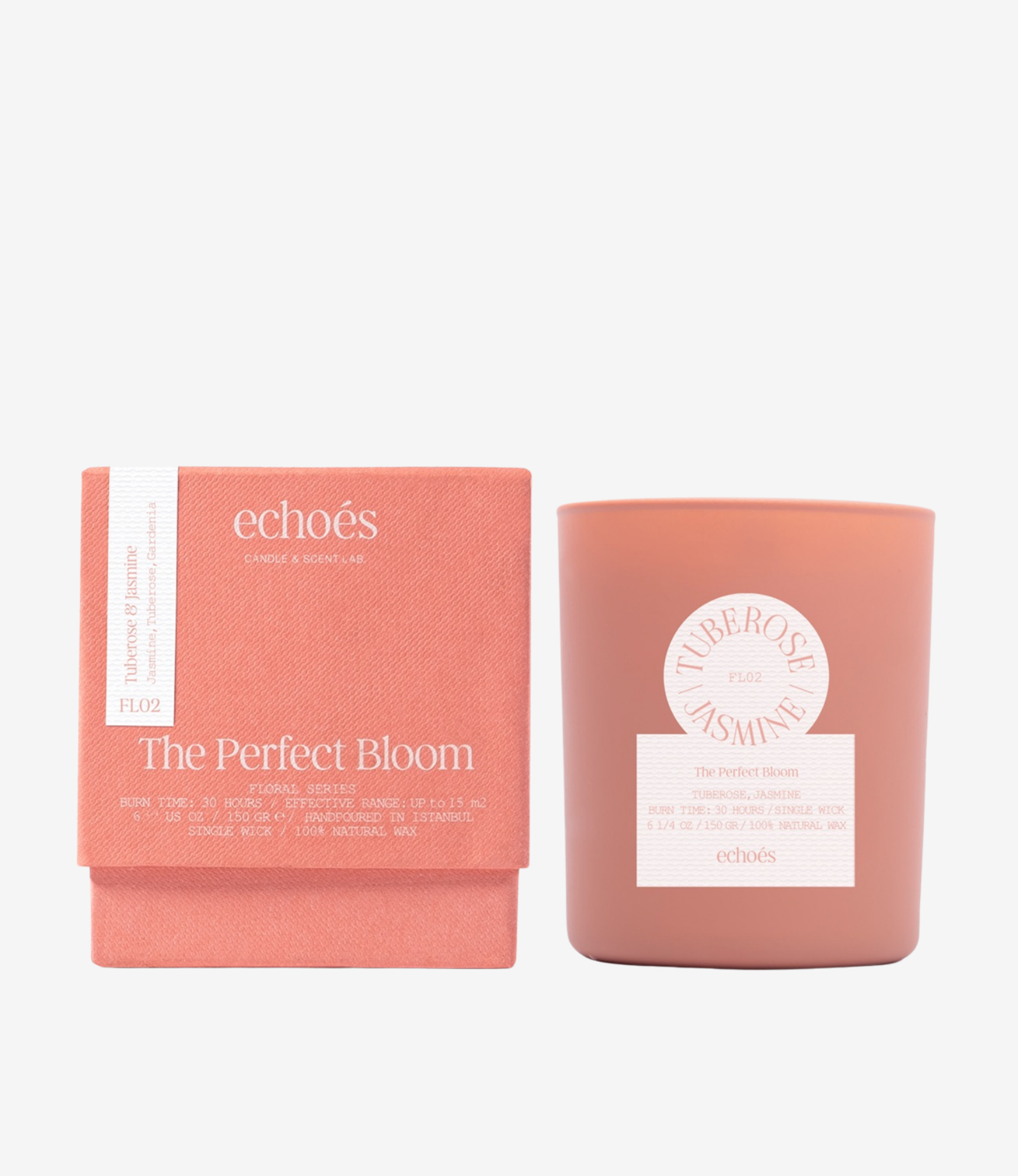 Tuberose & Jasmine Tek Fitil Doğal Mum 150 gr