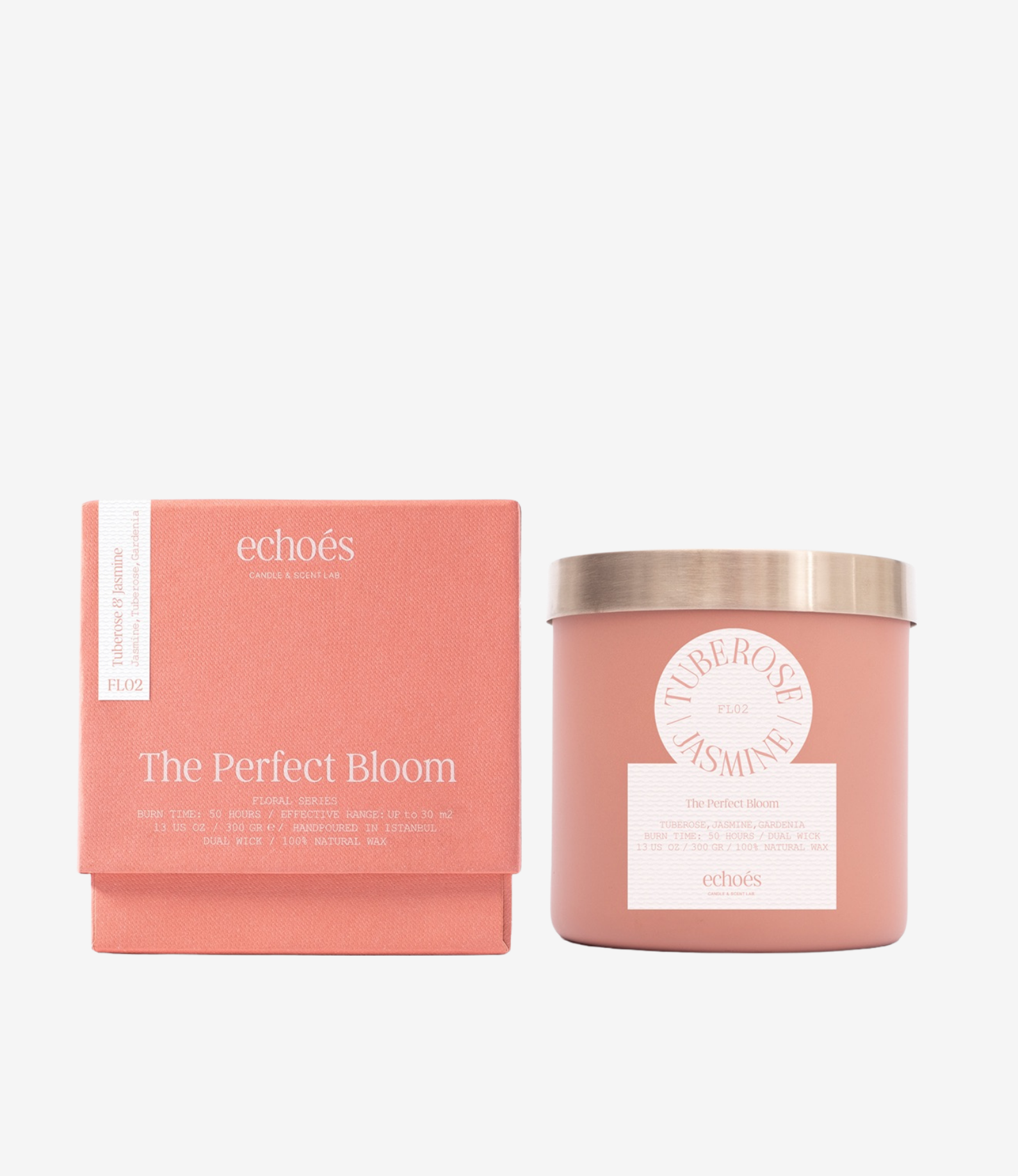 Tuberose & Jasmine Çift Fitil Doğal Mum 300 gr