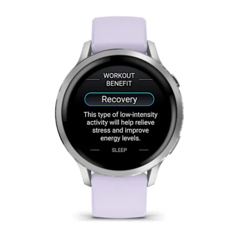 Garmin Venu 4 41 mm  Lavanta Mavisi Silikon Kayışlı