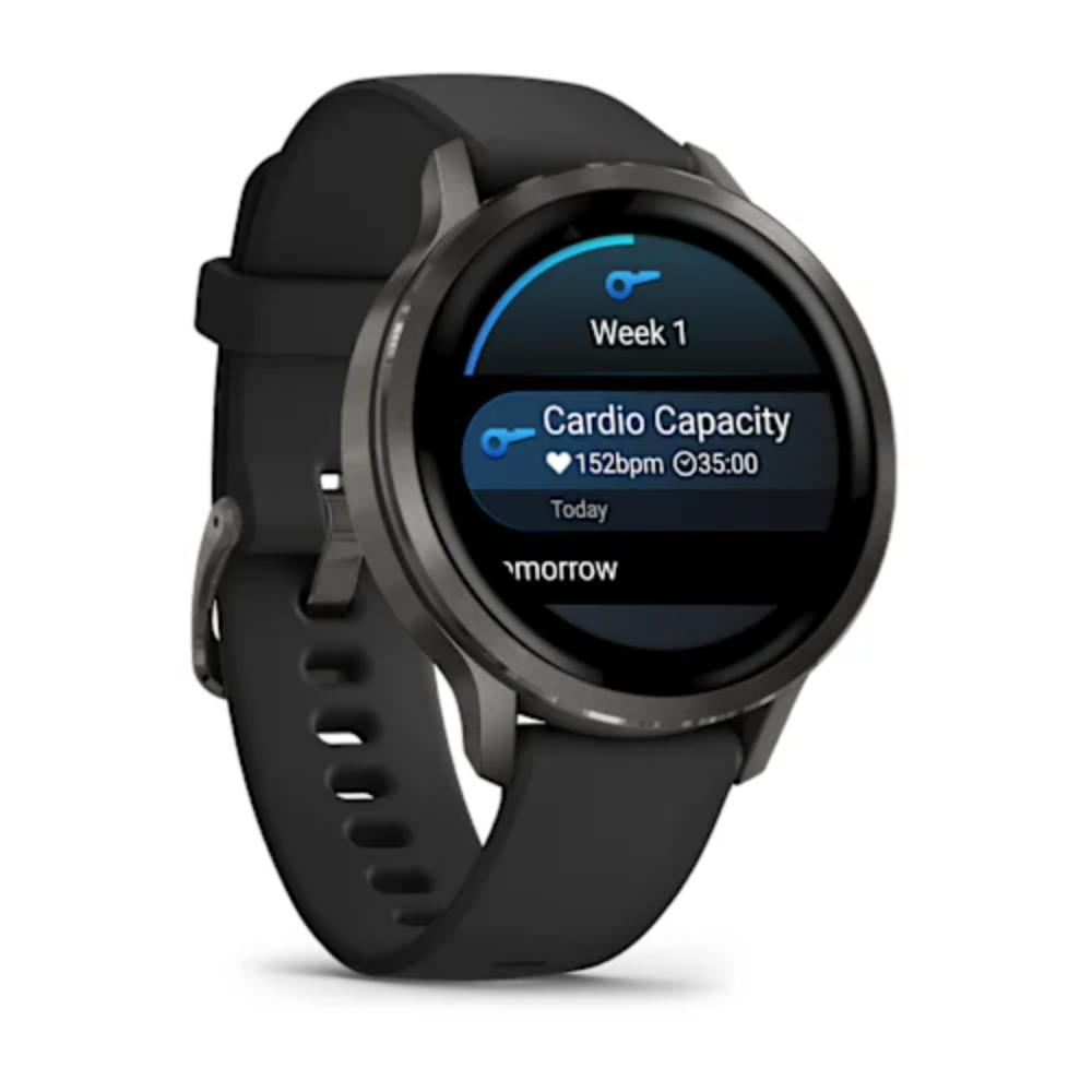 Garmin Venu 4 41 mm Siyah Silikon Kayışlı