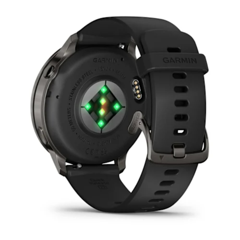 Venu 4 - 45 mm, Siyah Silikon Kayışlı