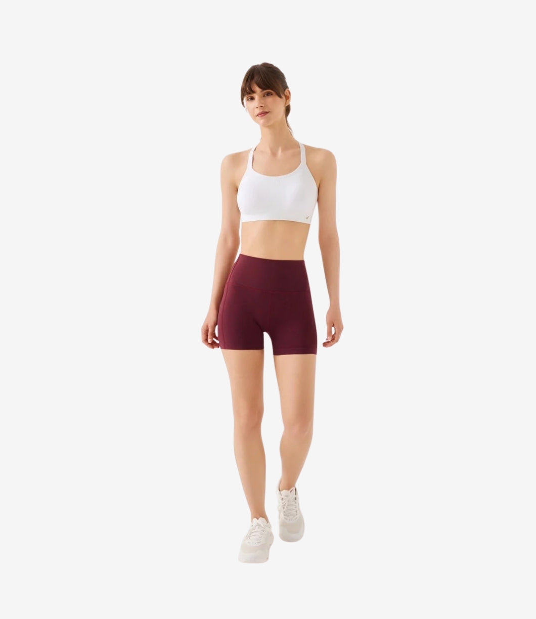 Jerf Aruba Toparlayıcı Mini Şort, Bordo
