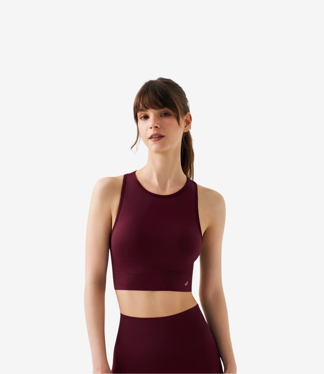 Vella Racerback Konfor Sport Bra | Bordo