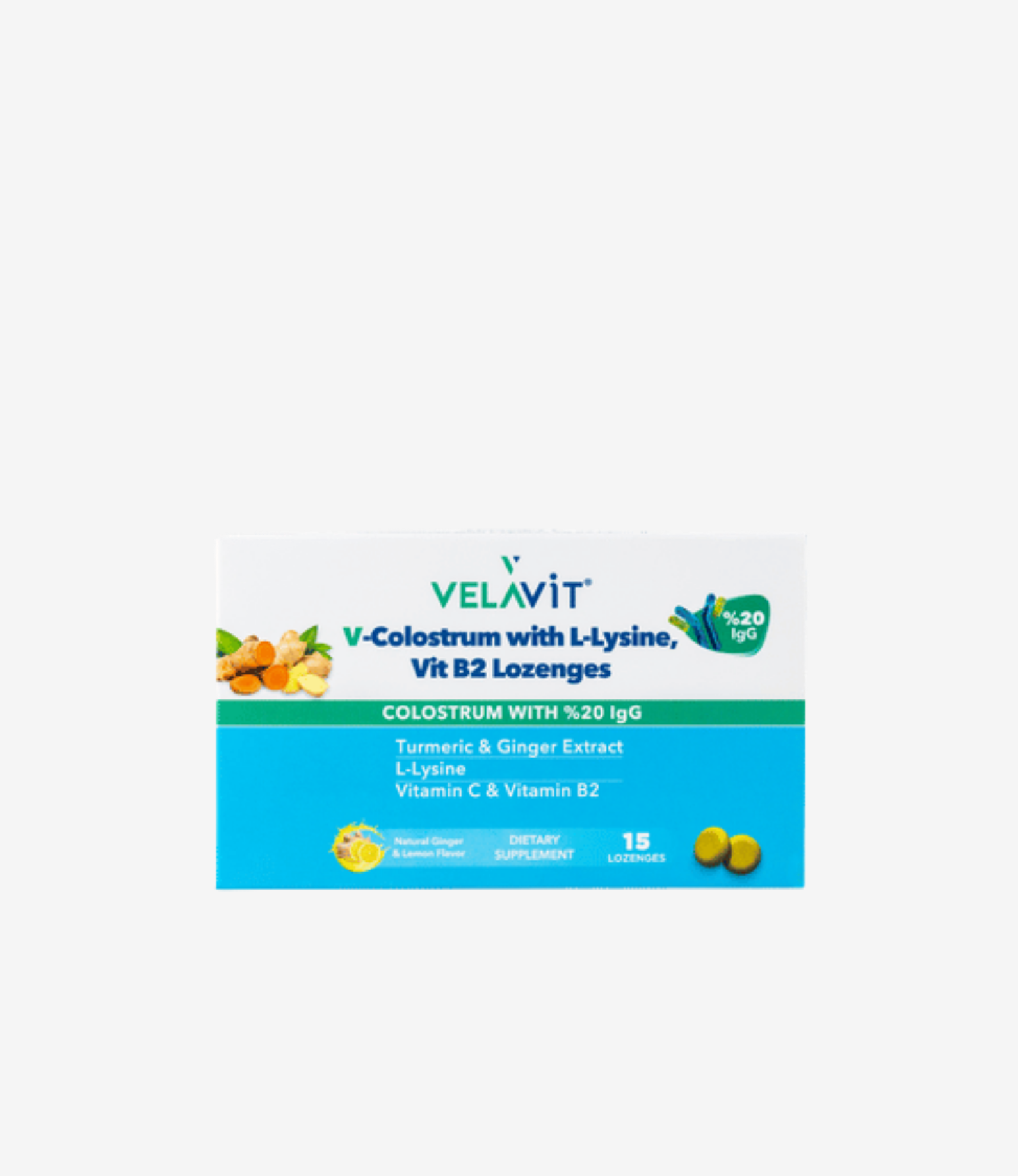 V-Colostrum with L-Lysine, Vit B2 Lozenges