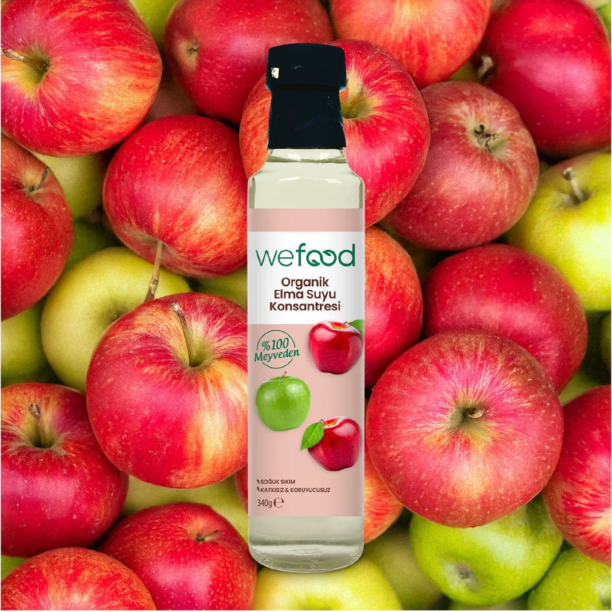 2'li Organik Elma Suyu Konsantresi 340 ml