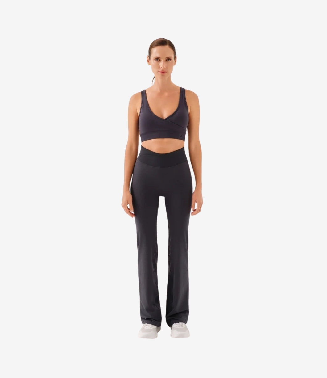 Motion Yüksek Bel Flare Tayt | Carbon