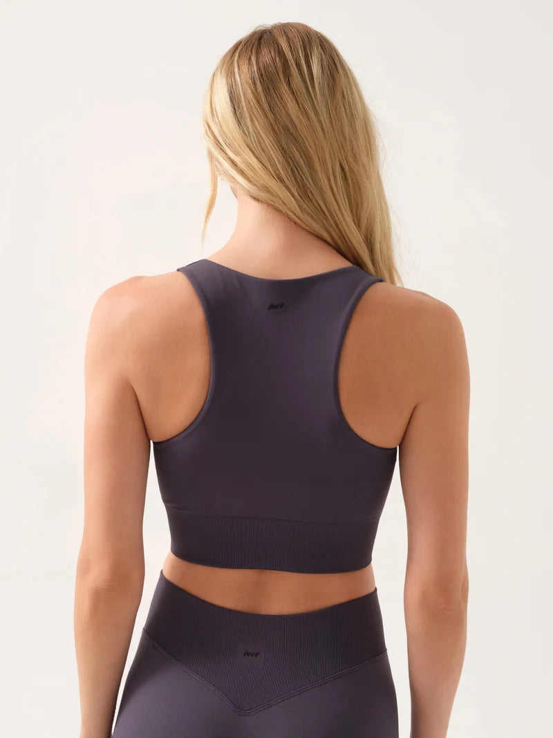 Jerf Motion Yumuşak Dokulu Crop Top | Carbon