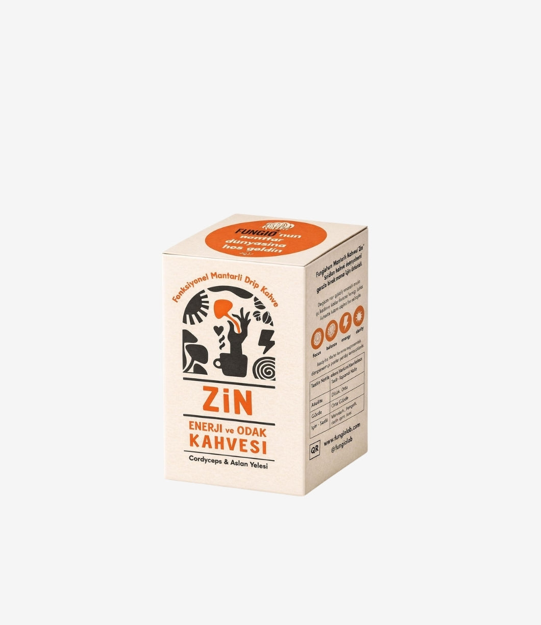 Zin Aslan Yelesi Ve Cordyceps Mantarlı Pratik Drip Filtre Kahve