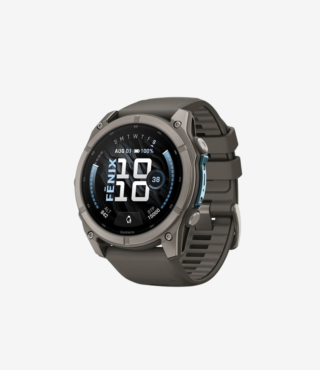 Fenix 9, 51 mm | Titanyum, Çakıl Grisi Silikon Kayışlı