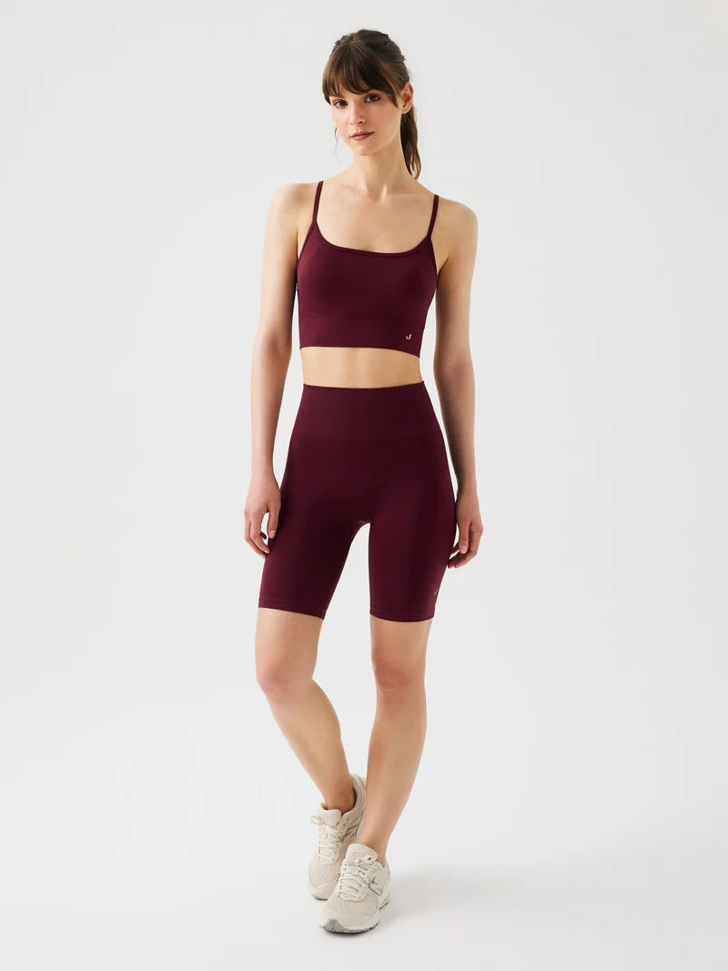 Vella İp Askılı Konfor Sport Bra | Bordo