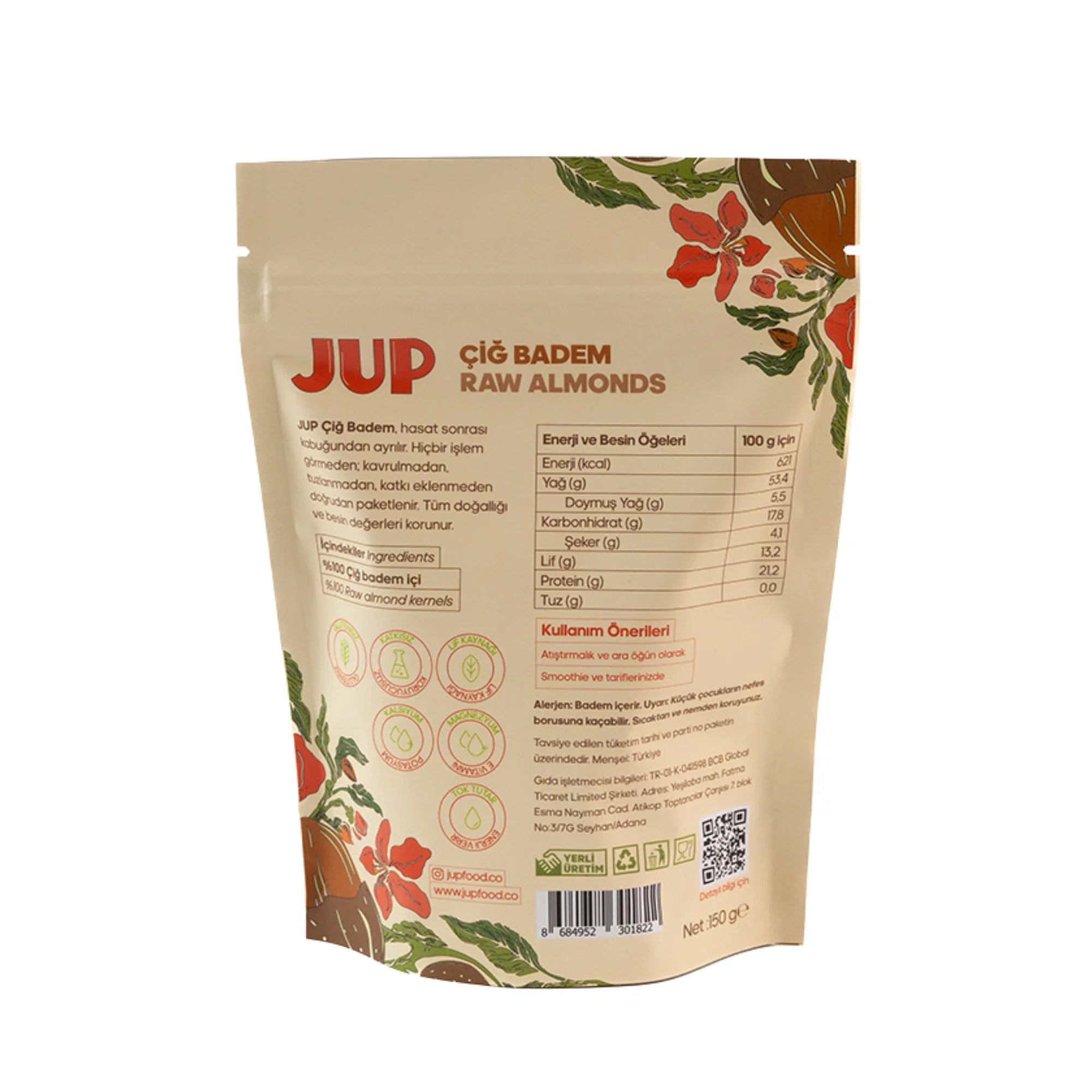 Yerli Çiğ Badem 150 gr