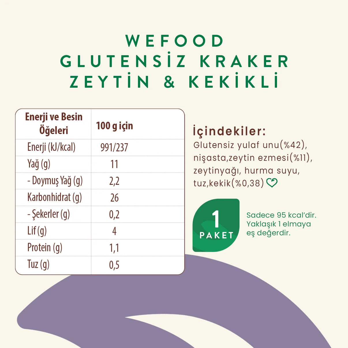 5'li Glutensiz Zeytinli & Kekikli Kraker 40 gr