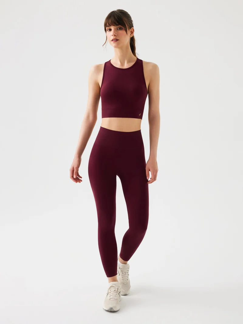 Vella Racerback Konfor Sport Bra | Bordo