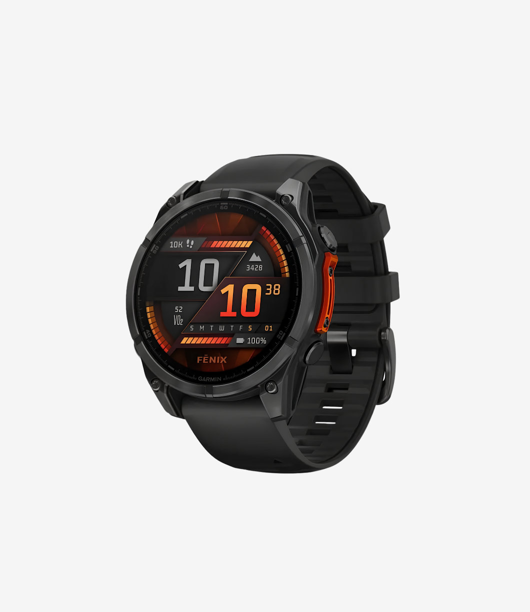 Fenix 8 - 47 mm, AMOLED Slate Gri, Siyah Silikon Kayışlı